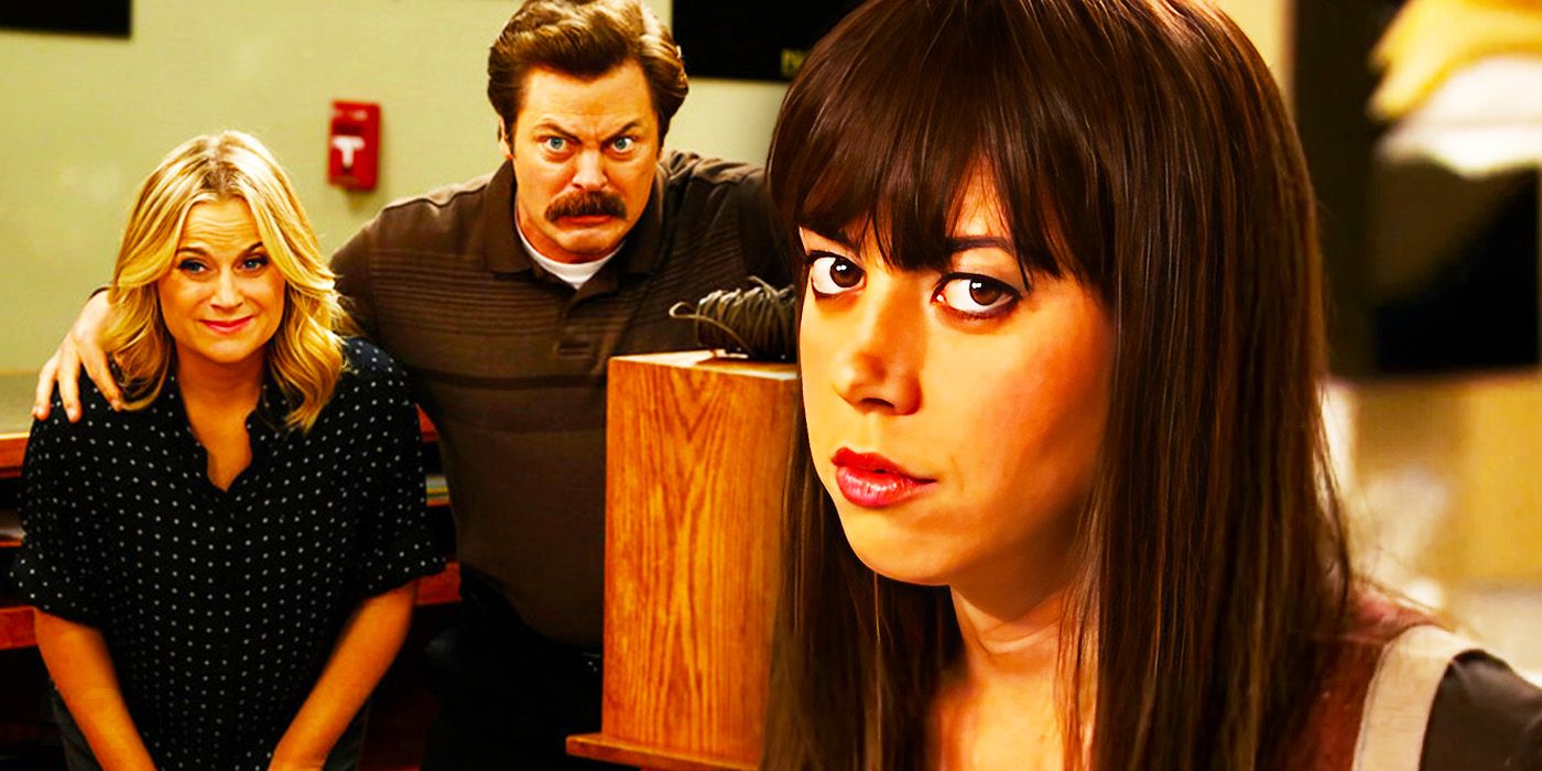 Parks and Recreation Leslie Knope Ron Swanson and April Ludgate