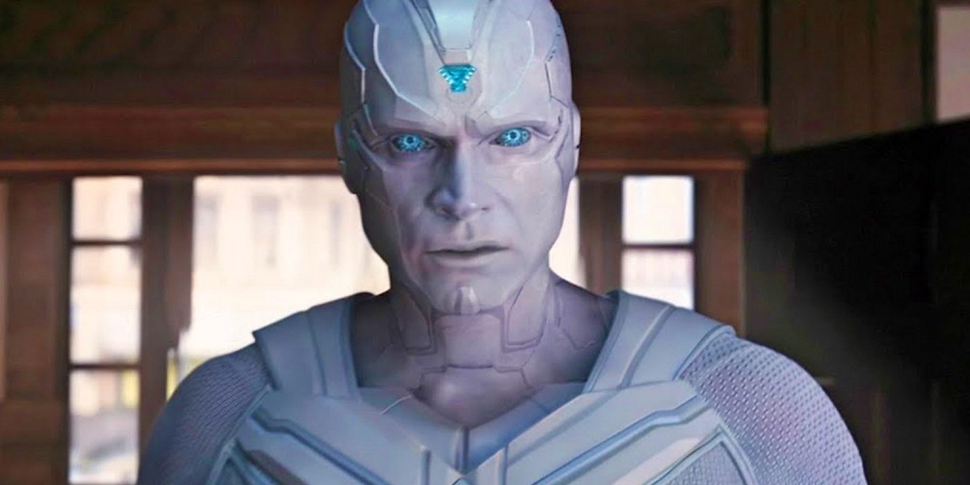 Paul Bettany as White Vision in Phase 4 WandaVision