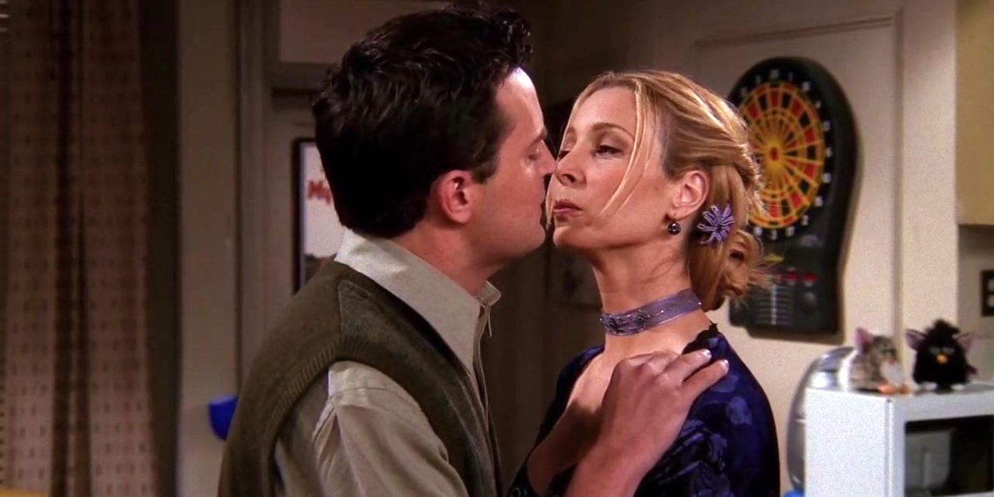 Phoebe dares Chandler to kiss her in Friends