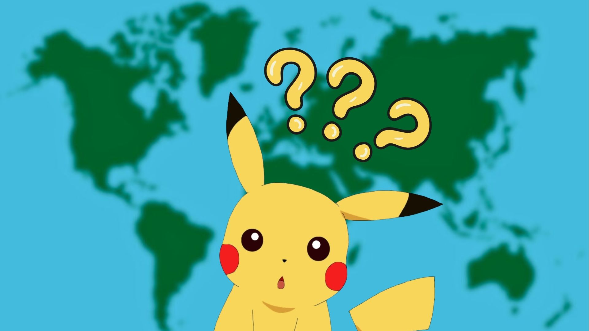 Pikachu confused over a map