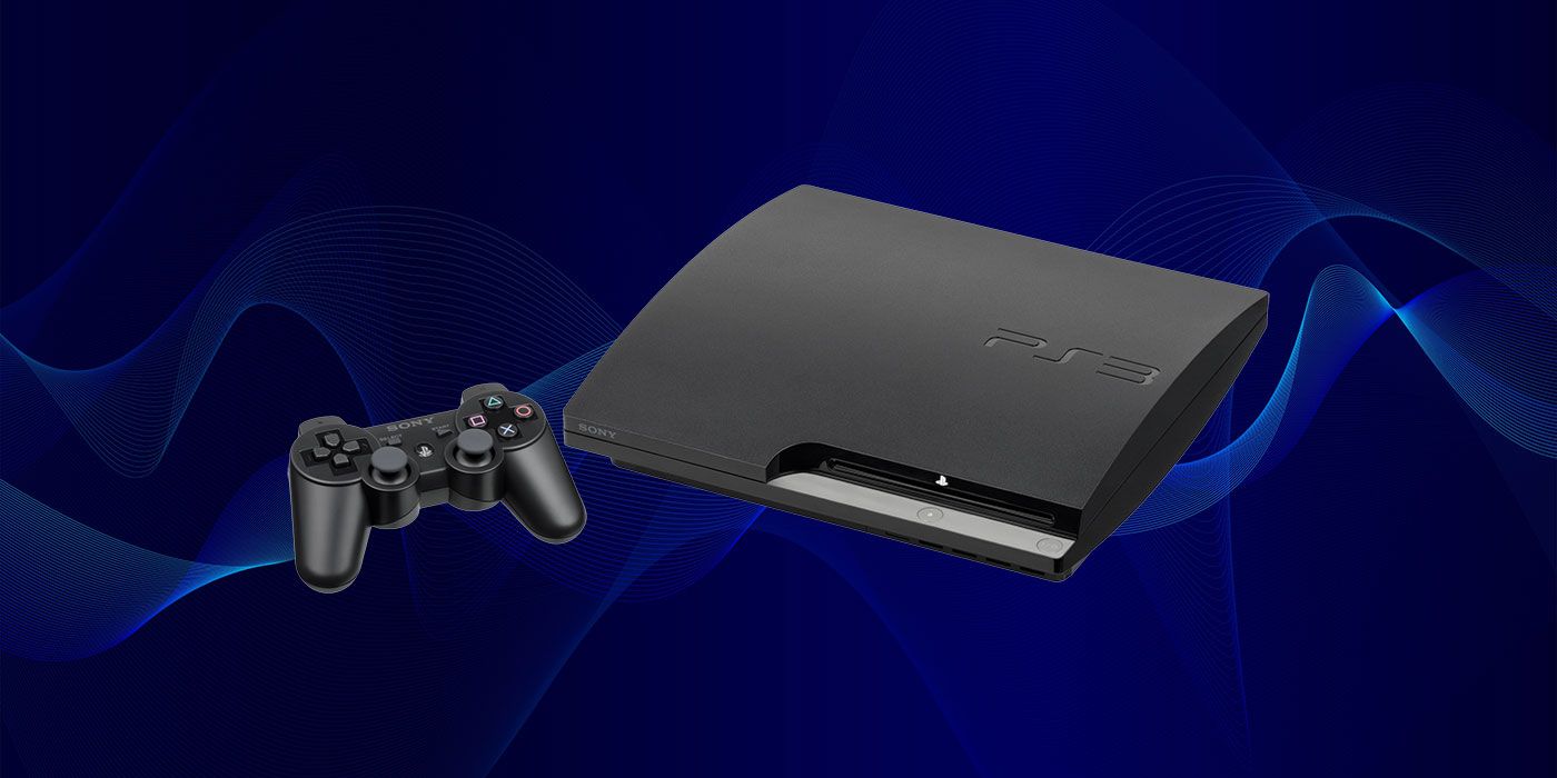PlayStation 3 on blue background
