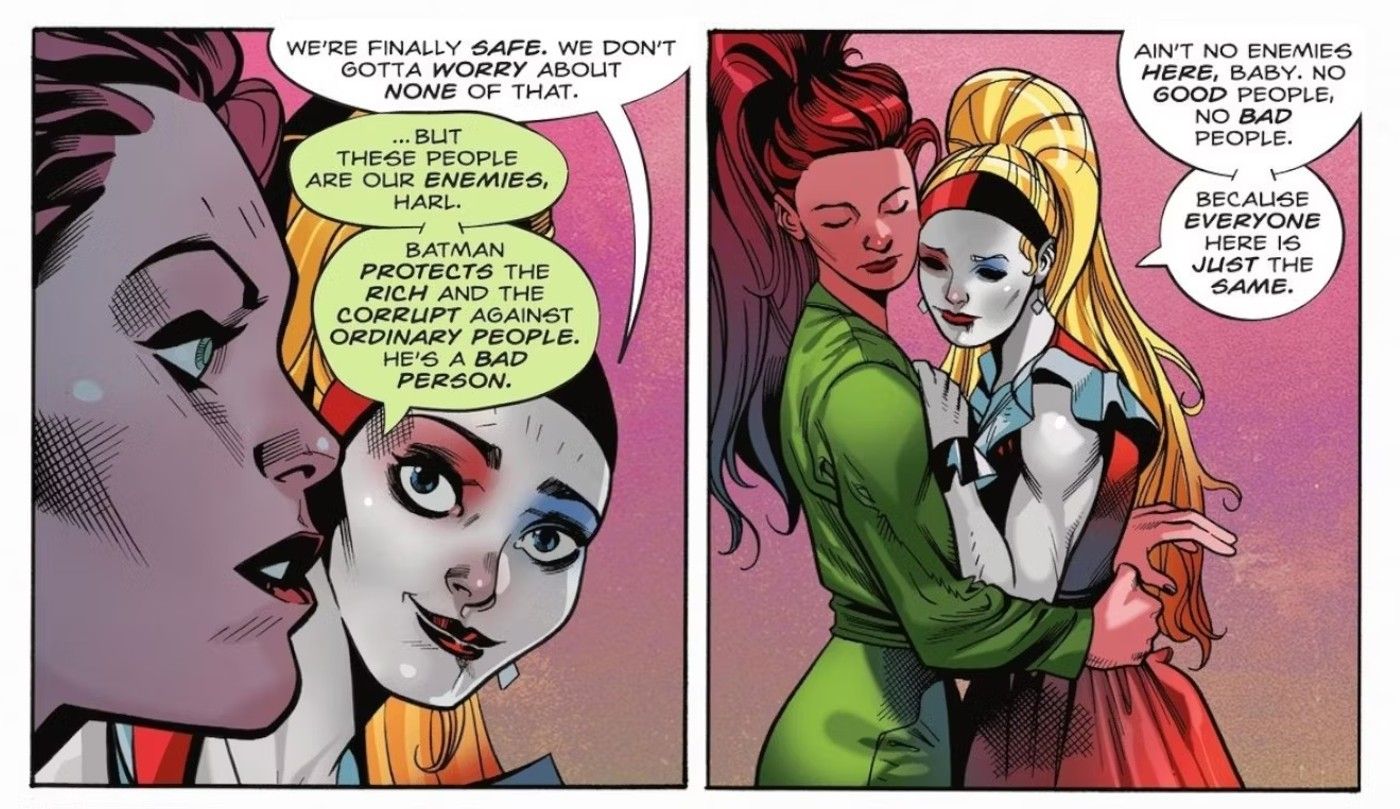 Poison Ivy Tells Harley Quinn that Batman Is the Villain