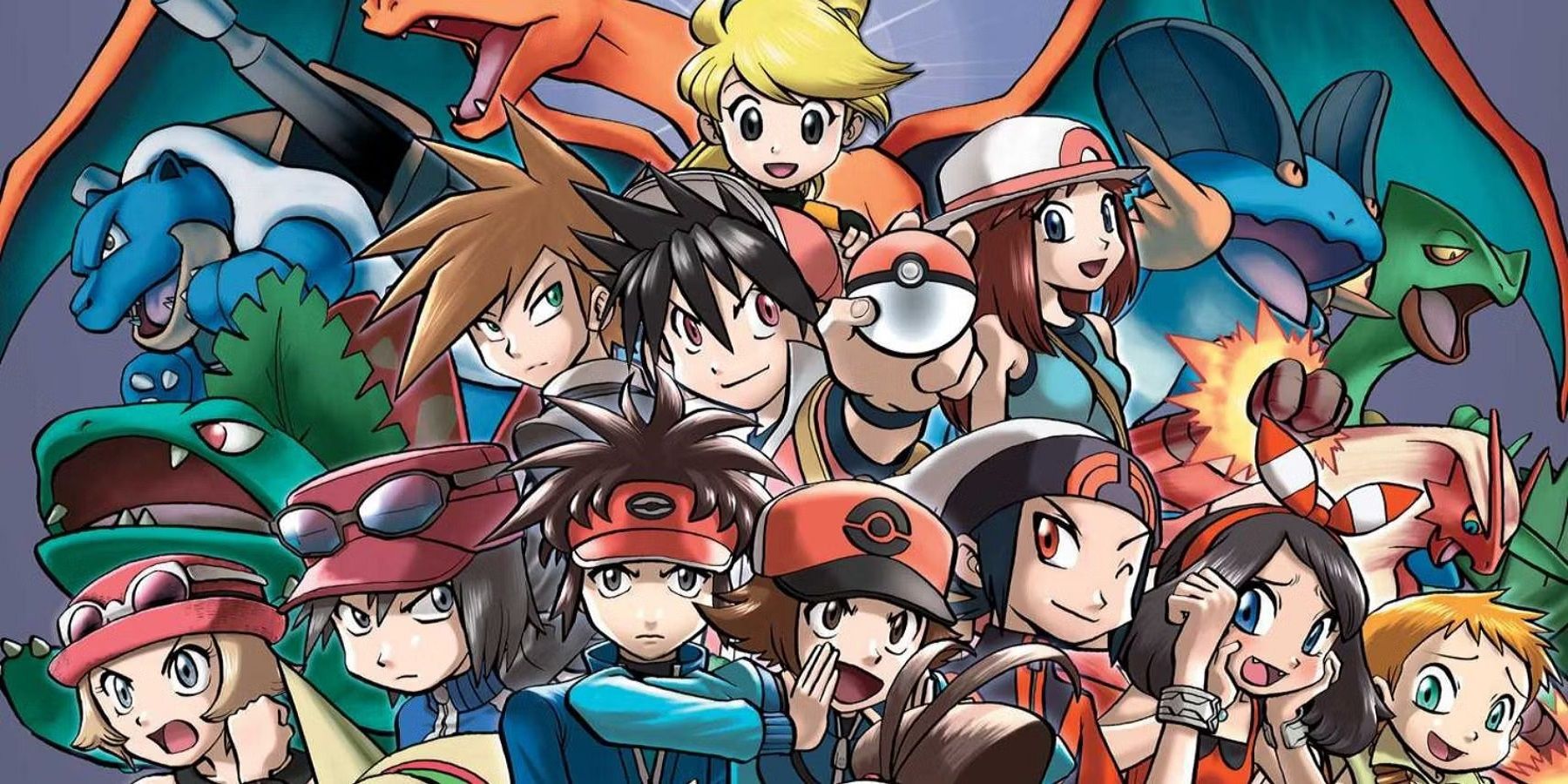 O elenco de Pokémon Adventures