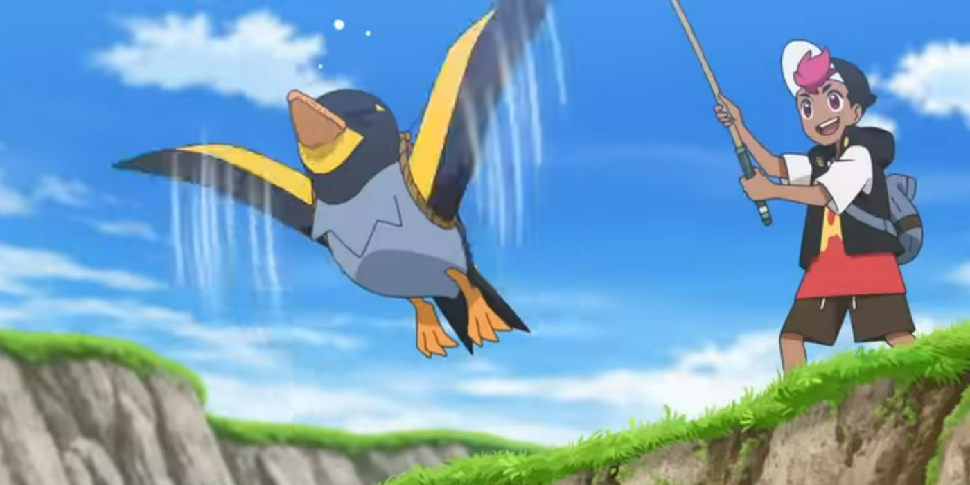 Pokemon Horizons: Roy membantu Wattrel untuk terbang.