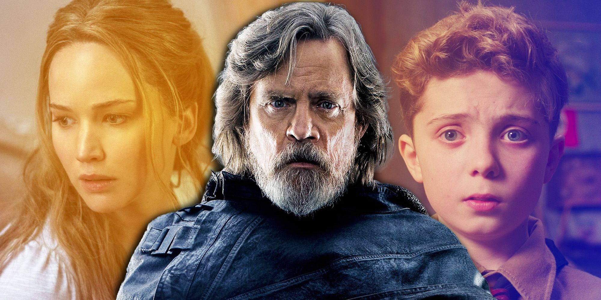 Stills from Mother!, The Last Jedi, and Jojo Rabbit