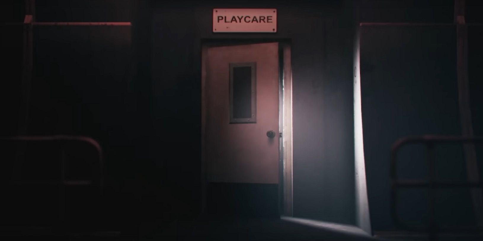 The Playcare door opening in Poppy Playtime Ch 3 trailer