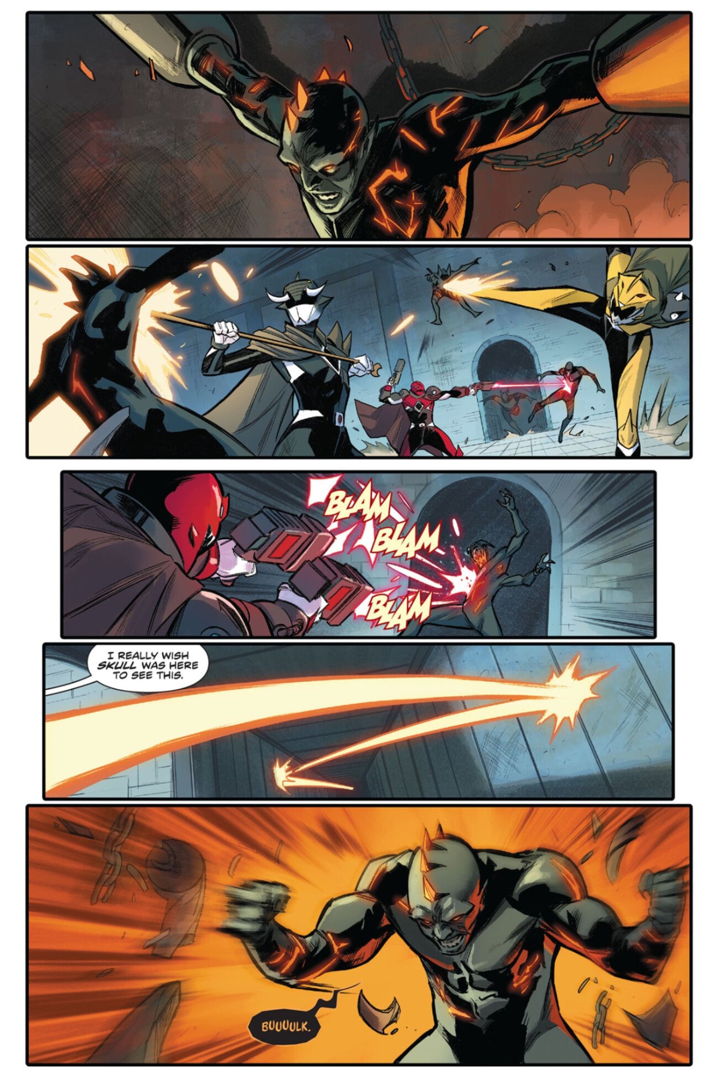 Power Rangers' Skull becomes a villain.