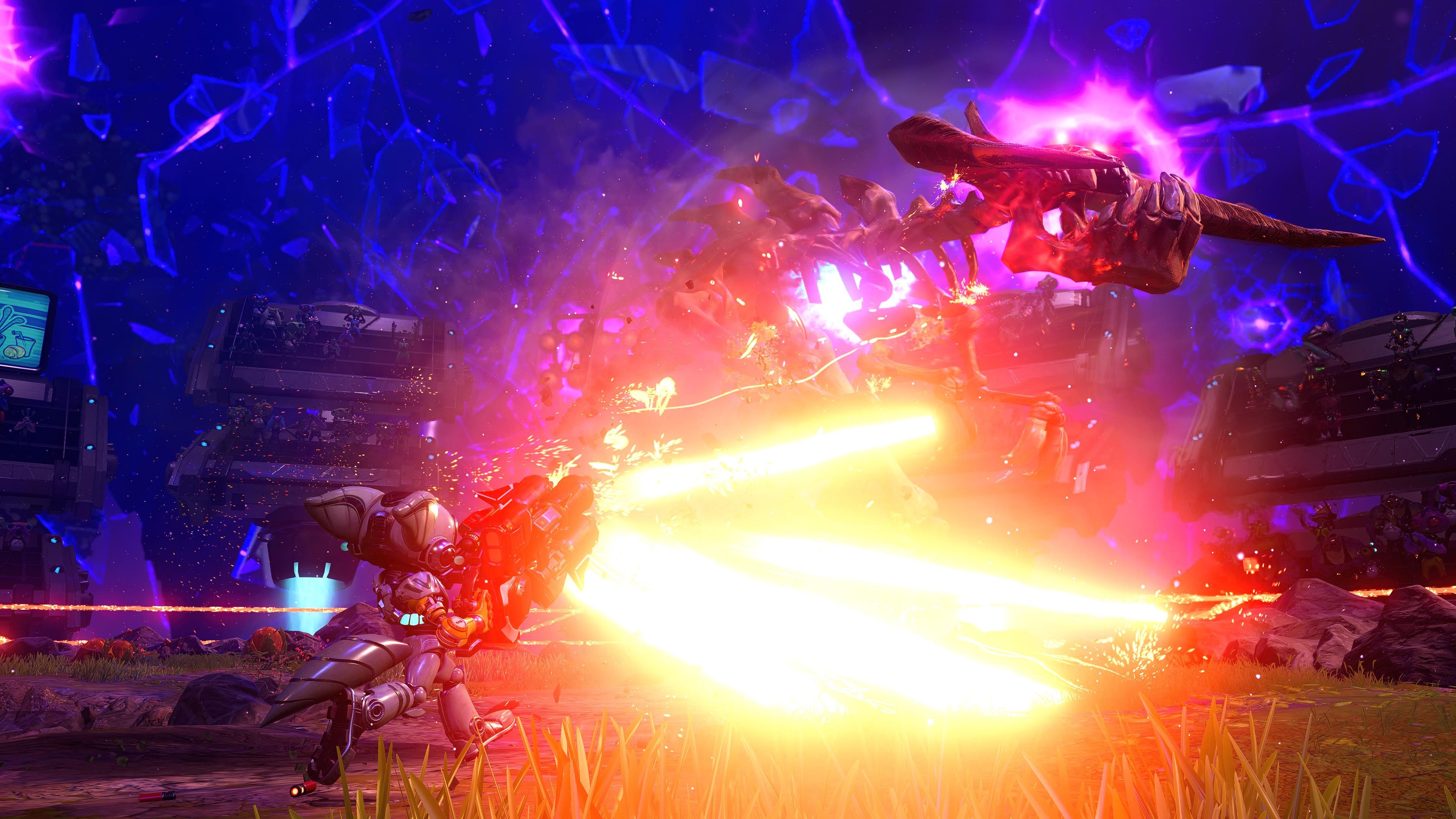 Ratchet And Clank Rift Apart Rivet Blasting Battleplex Skeleton Grunthor With The Enforcer