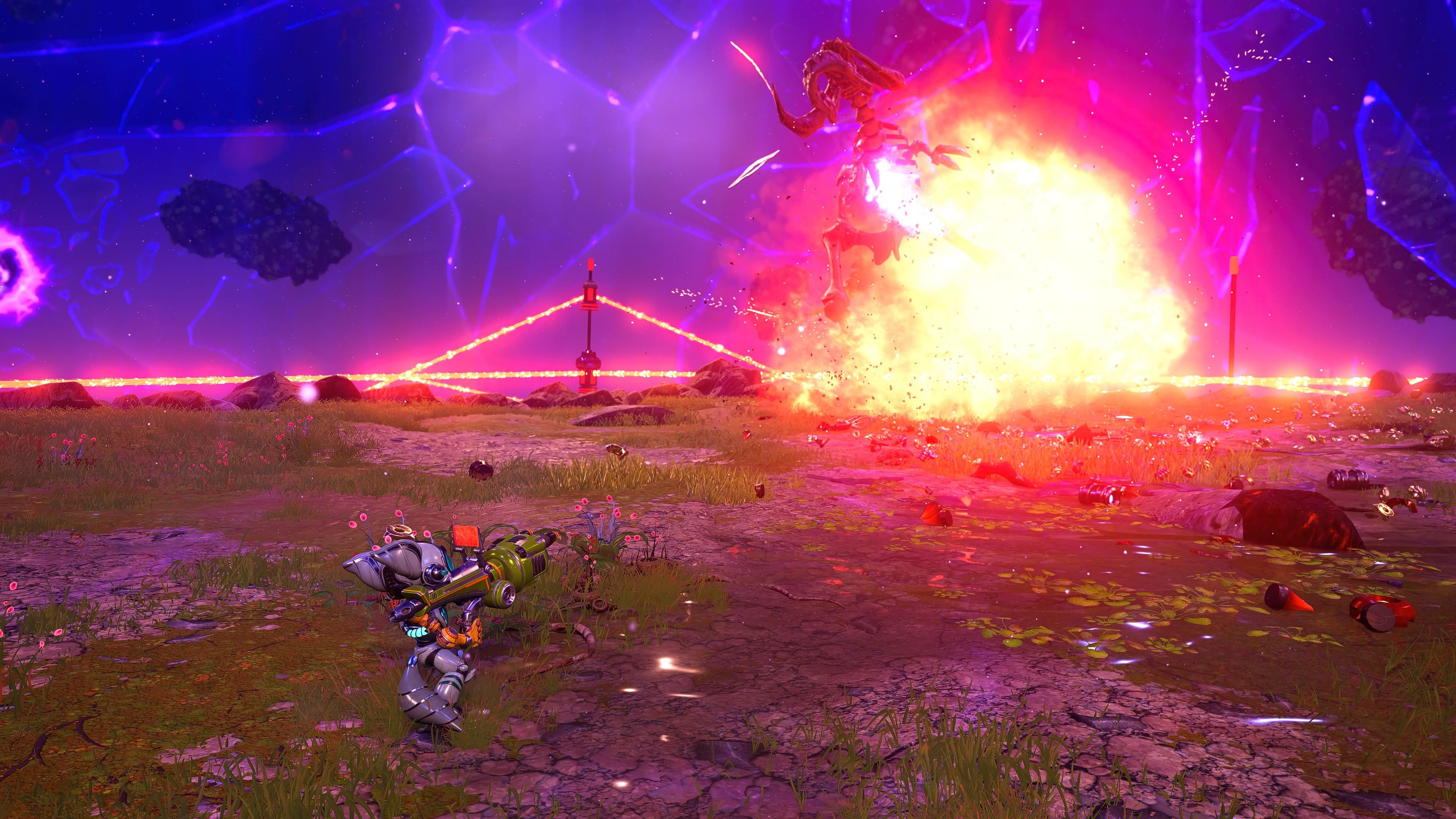 Ratchet And Clank Rift Apart Rivet Firing Warmonger Missile At Battleplex Grunthor