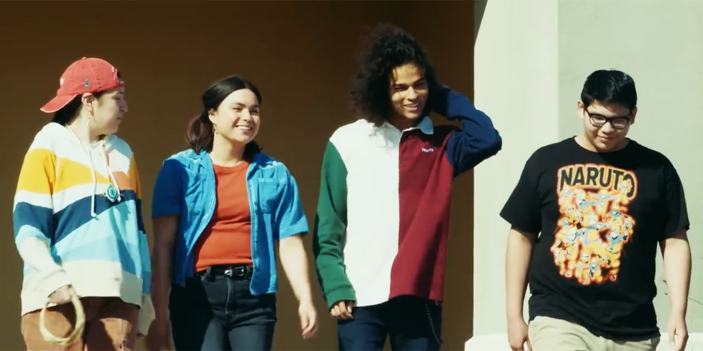 A group of children together in Reservation Dogs season 3 trailer