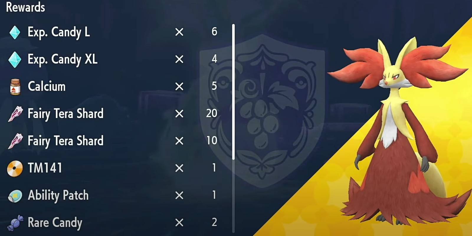 Delphox Tera Raid Battle Ready Pokemon - 6IV, Mightiest Mark - For Pokémon Scarlet & Violet (Nintendo Switch)