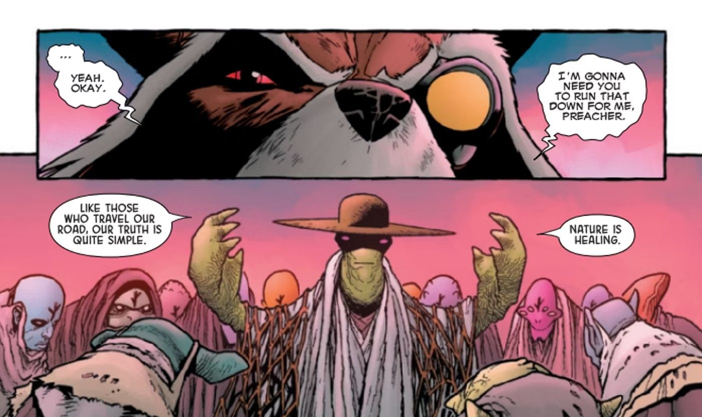 Rocket Racoon Confronts a Preacher