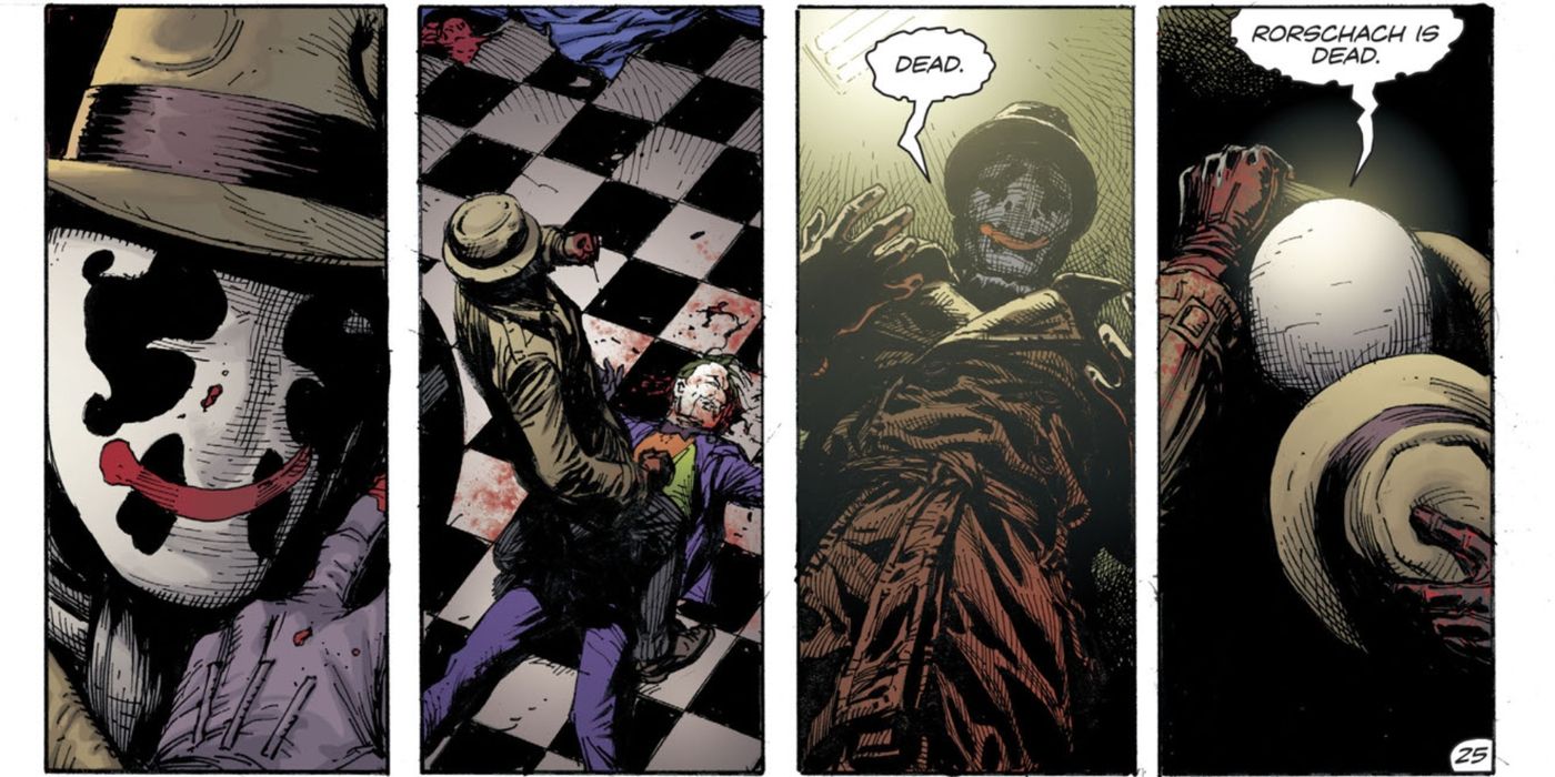 Rorschach Beats Up Joker DC