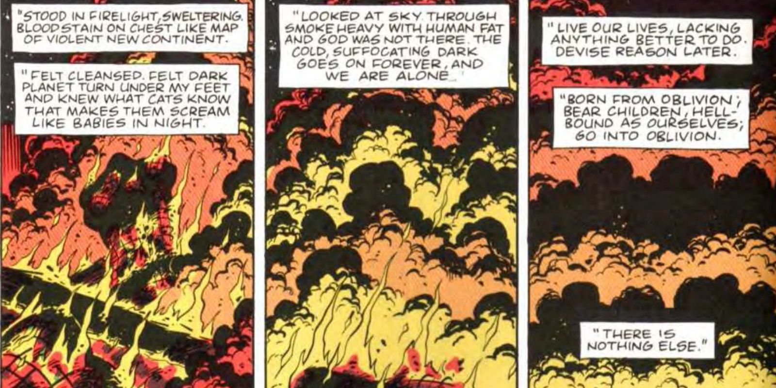 Rorschach Burns Child Killer in Watchmen comic
