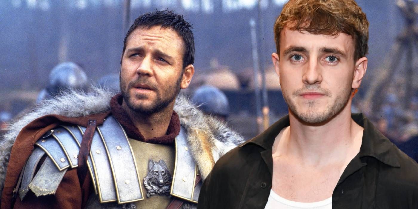 Russell Crowe in Gladiator and Paul Mescal
