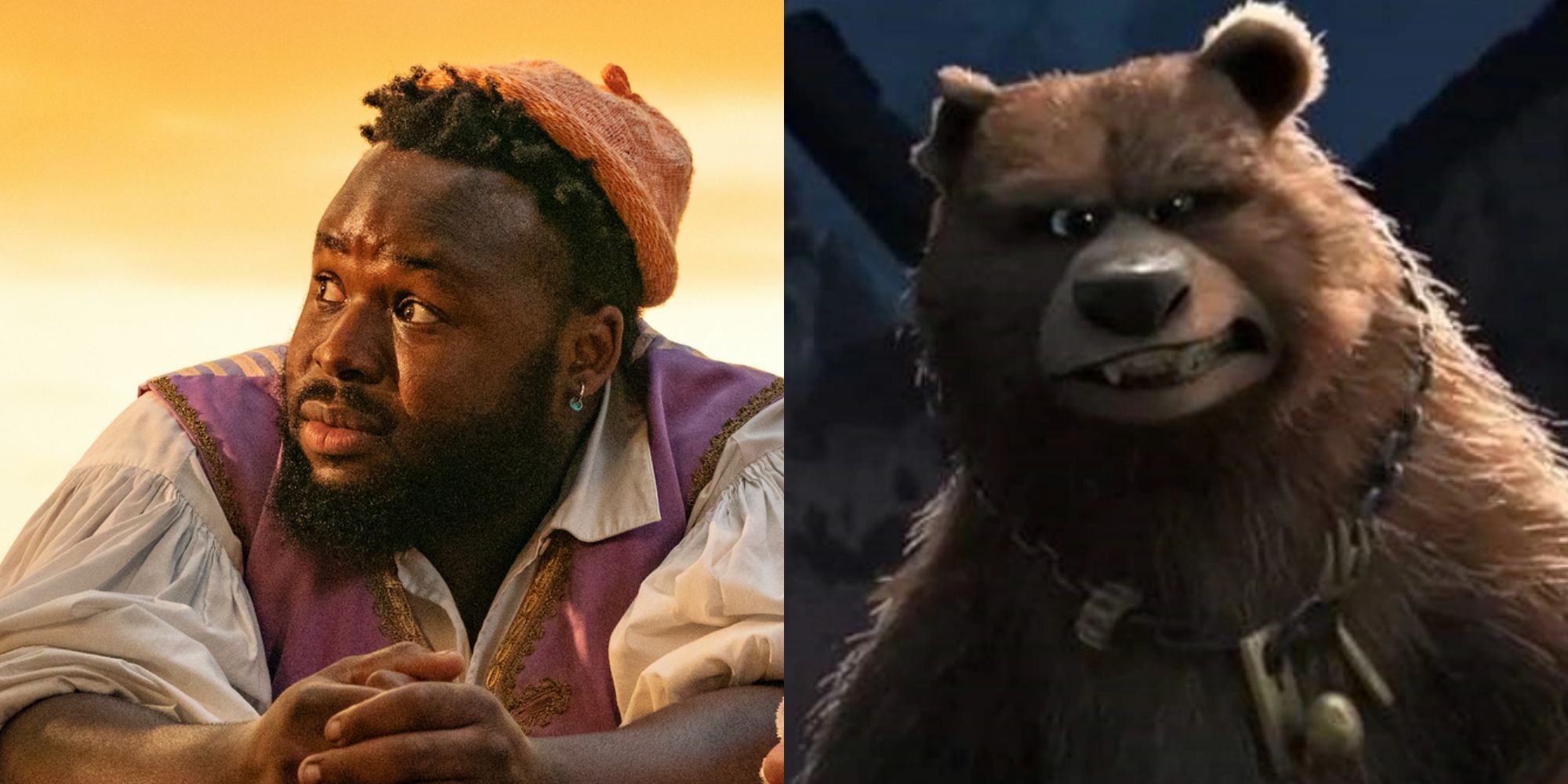 Samson Kayo side by side with Baby Bear from Puss in Boots: The Last Wish