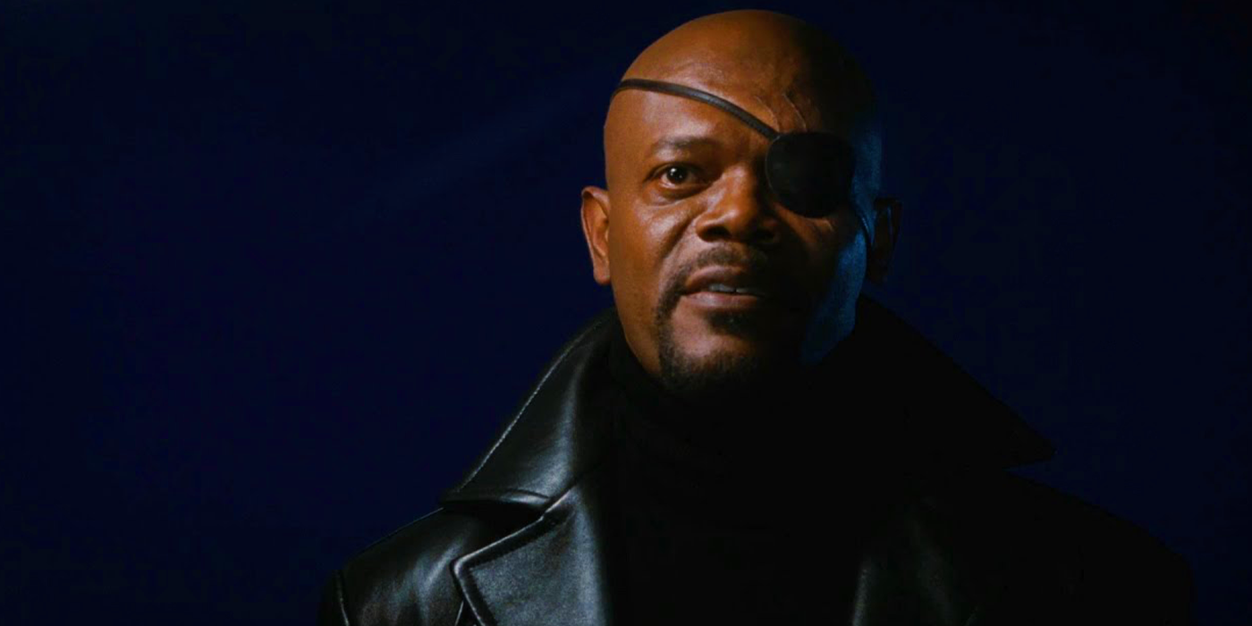 samuel l. Jackson como Nick Fury en la escena post-créditos de Iron Man