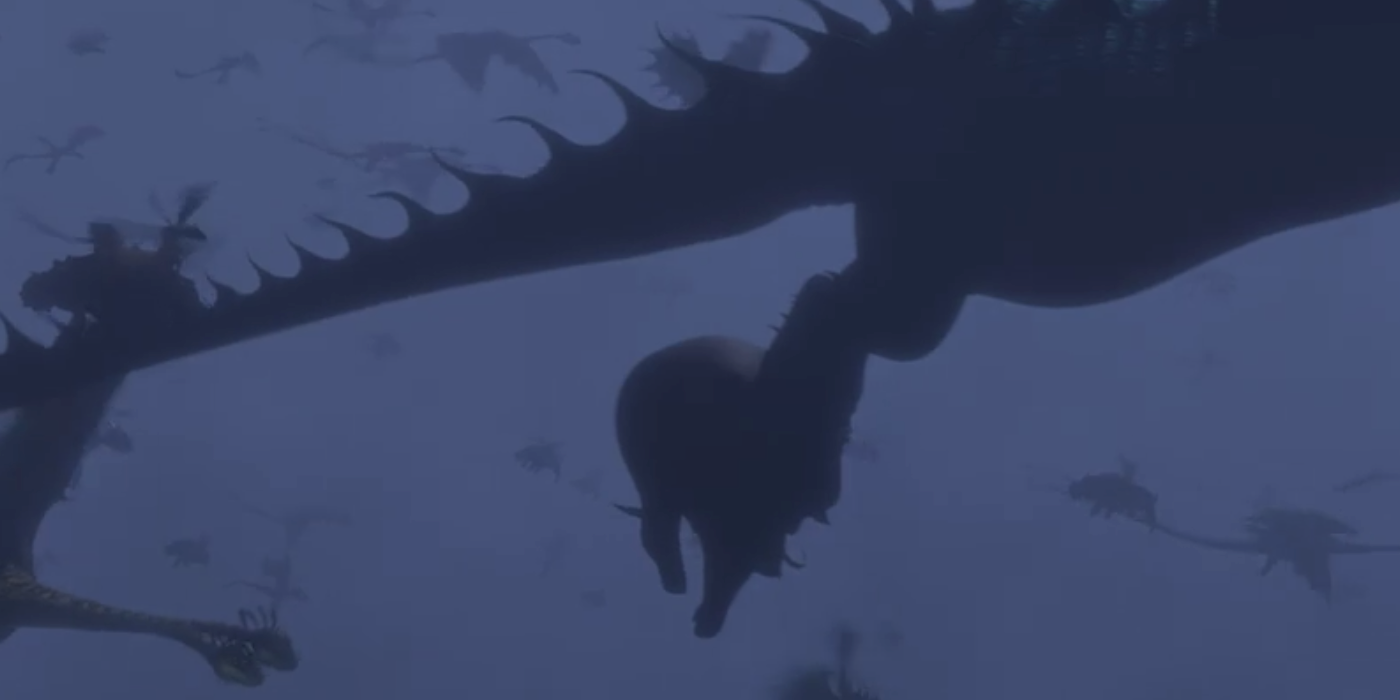 Madagascar&rsquo;s Gloria in the grips of a dragons talons in How to Train Your Dragon.