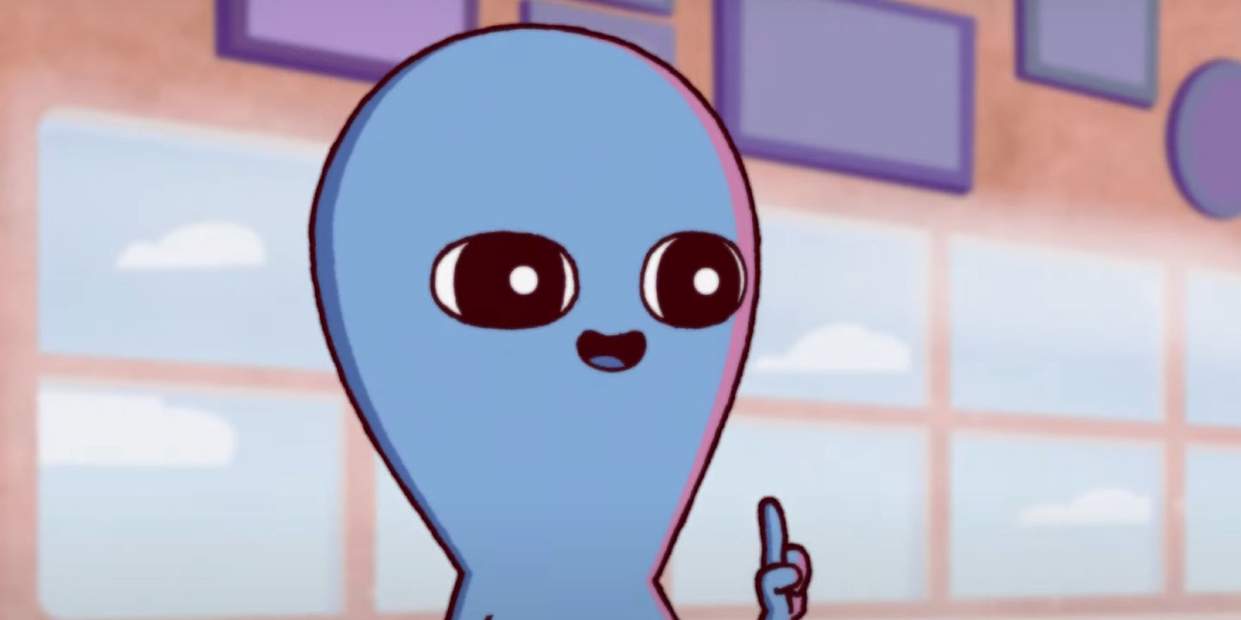 Alien ordering something in Strange Planet animated series