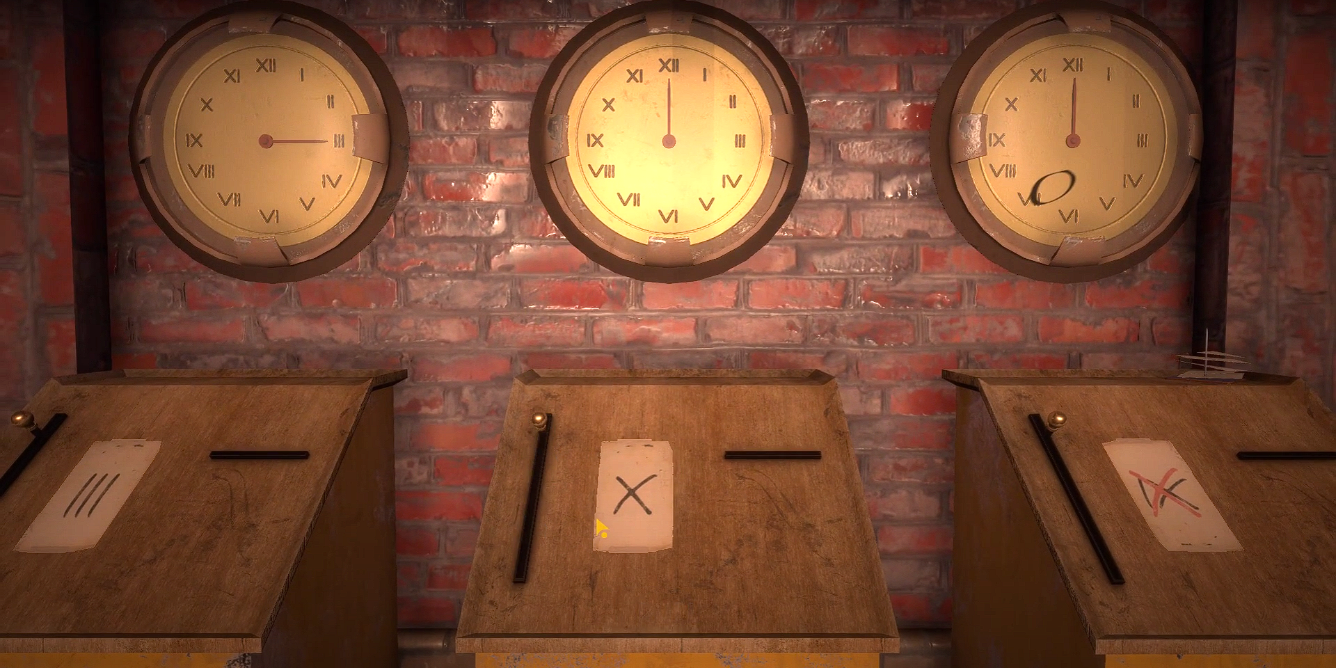 All three clocks and notecards in My Friendly Neighborhood
