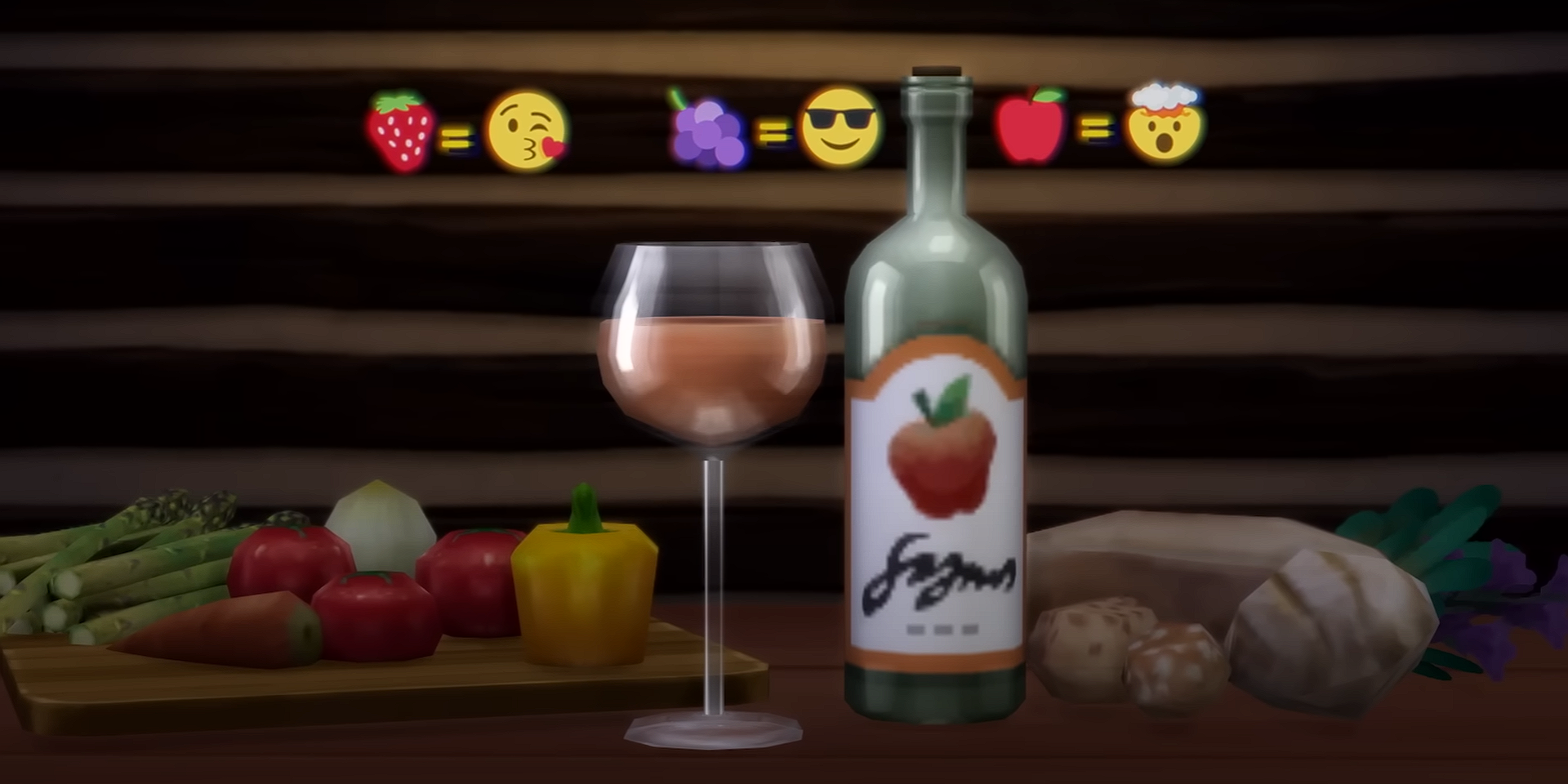 Nectar bottle and glass and moods in the Sims 4