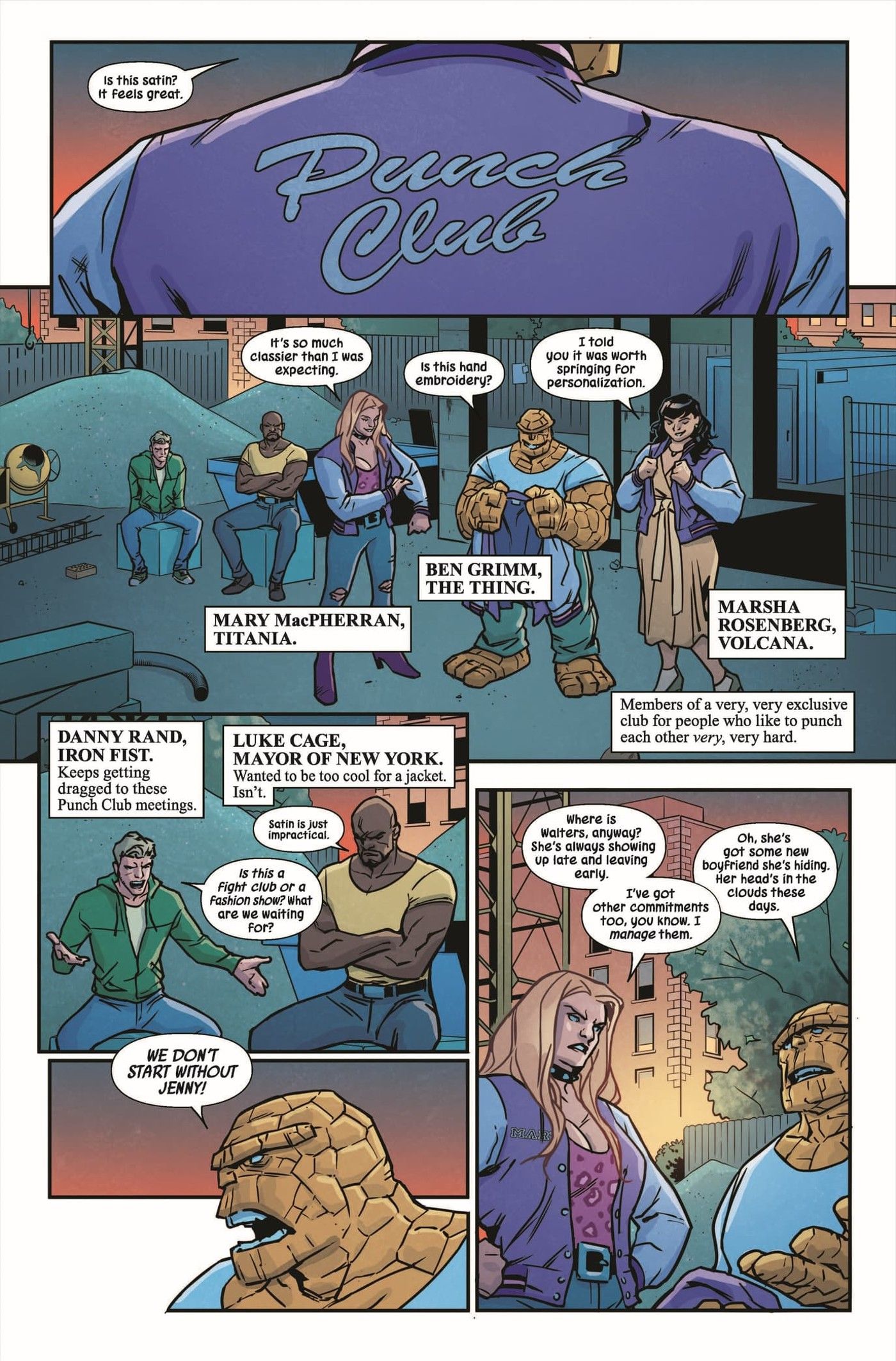 She-Hulk 15 Preview Page with the Punch Club