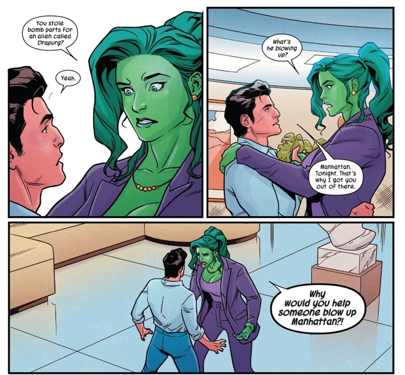 She-Hulk Dances with and Yells at Scoundrel