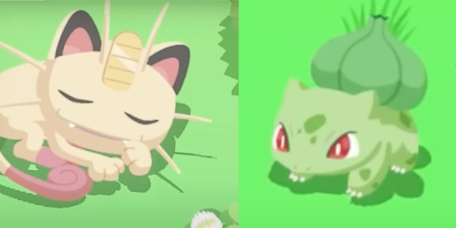 Pokemon Shiny yang ditemukan di Pokemon Sleep seperti Shiny Meowth dan Shiny Bulbasaur