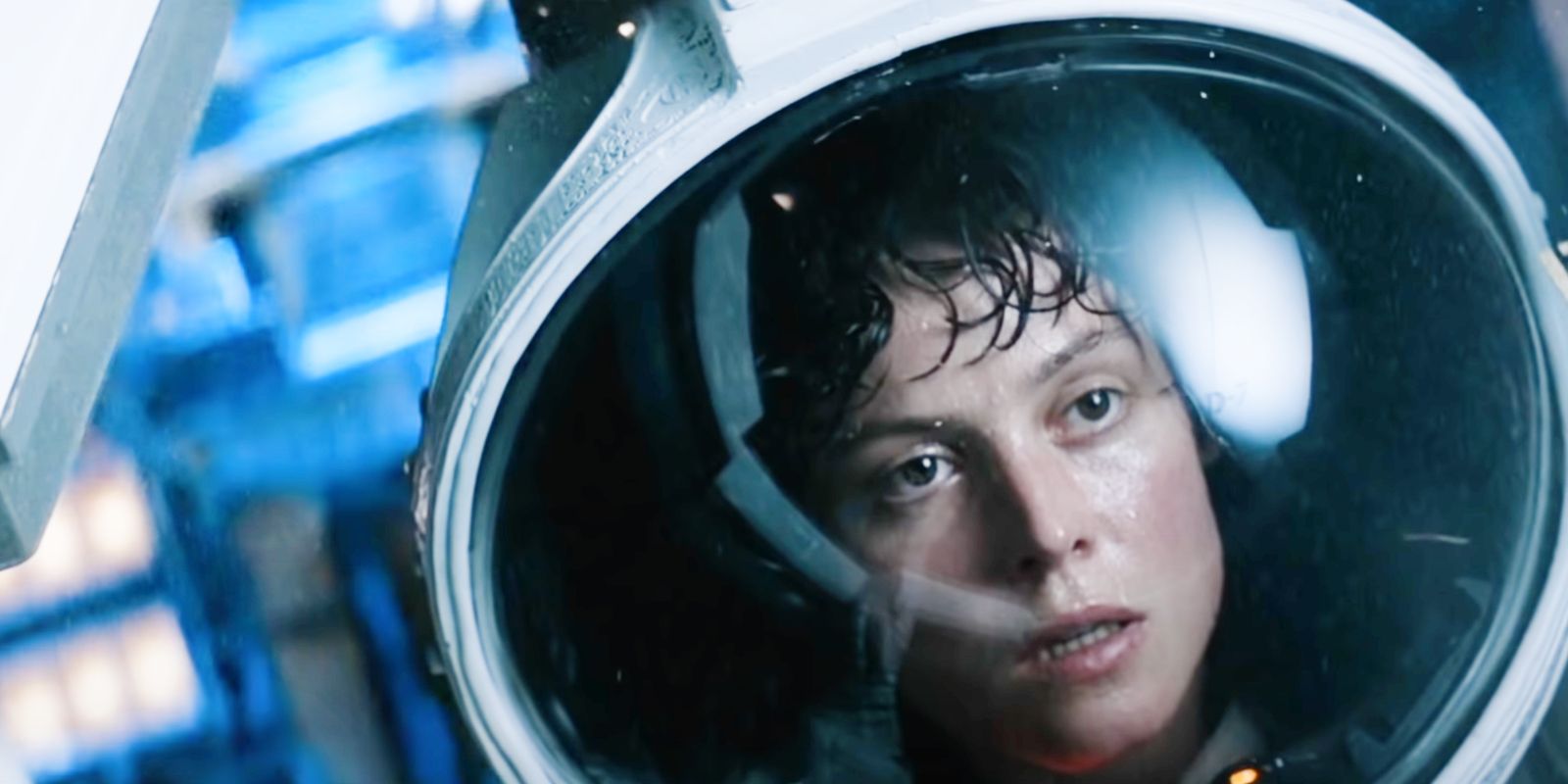 Ripley looking upset in Alien