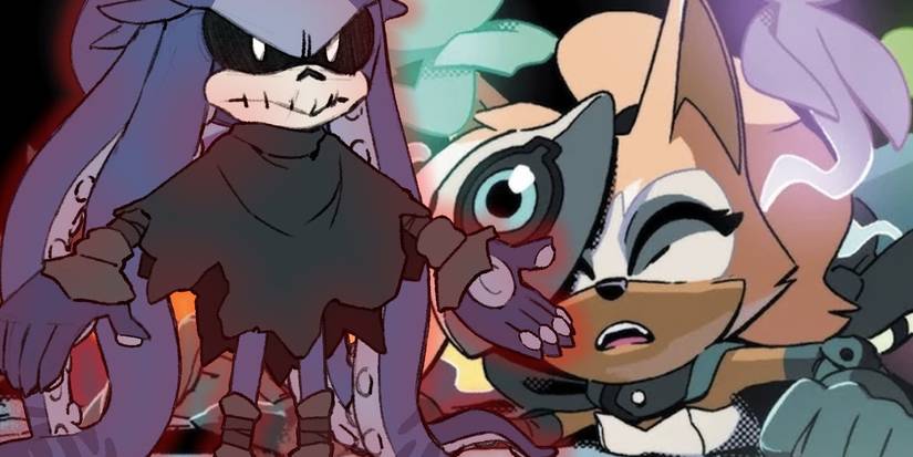 Collage of Sonic, Mimic, and Whisper from IDW's Sonic the Hedgehog comic series