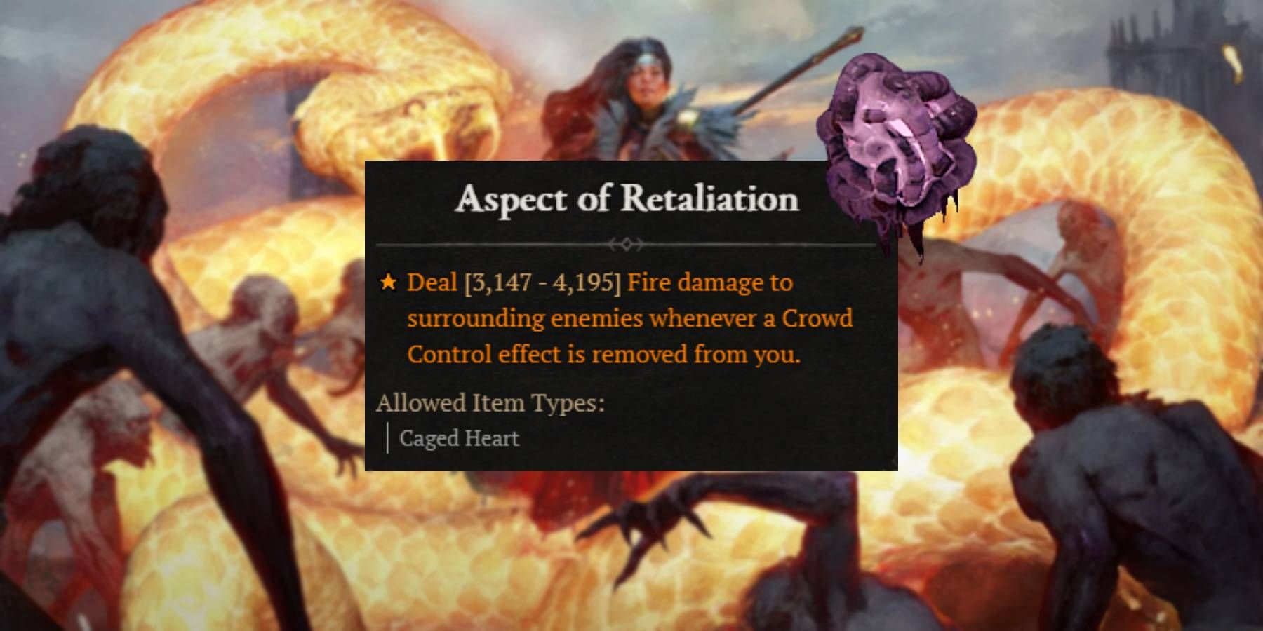 Diablo 4 Aspek Retaliation Devious Ganas Heart Power