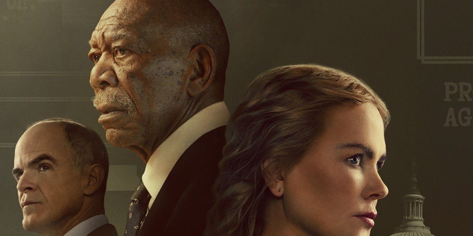 Michael Kelly, Morgan Freeman and Nicole Kidman in Special-Ops-Lioness poster