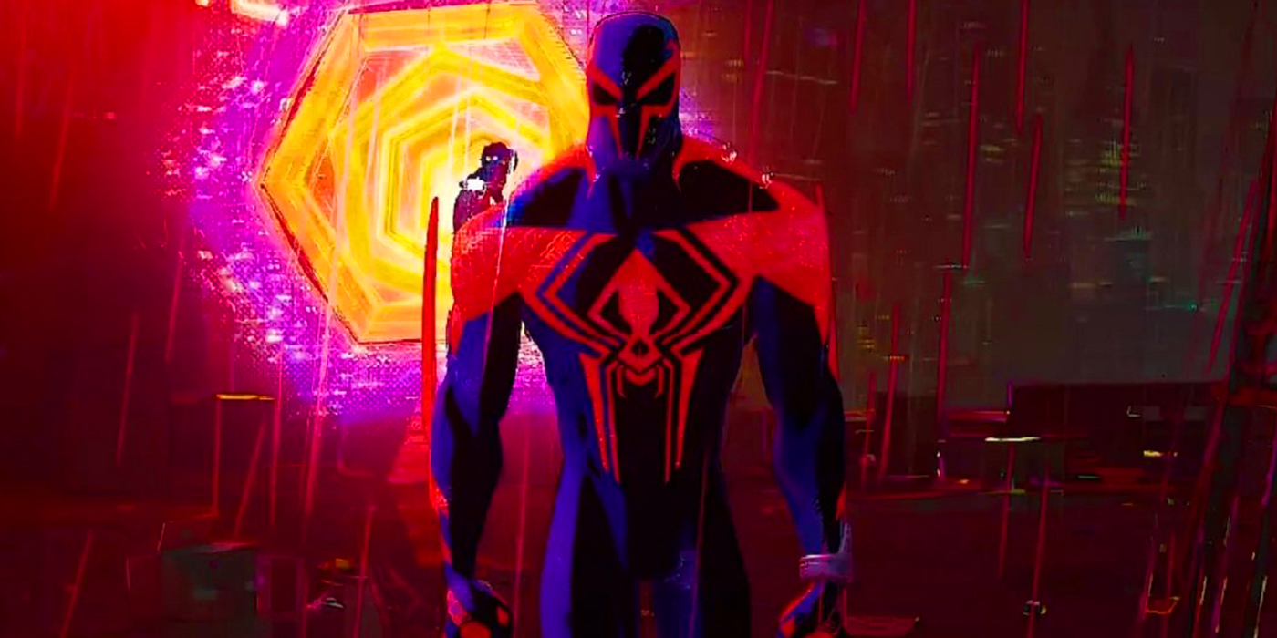 Spider-Man 2099 in full suit in Spider-Man Across the Spider-Verse