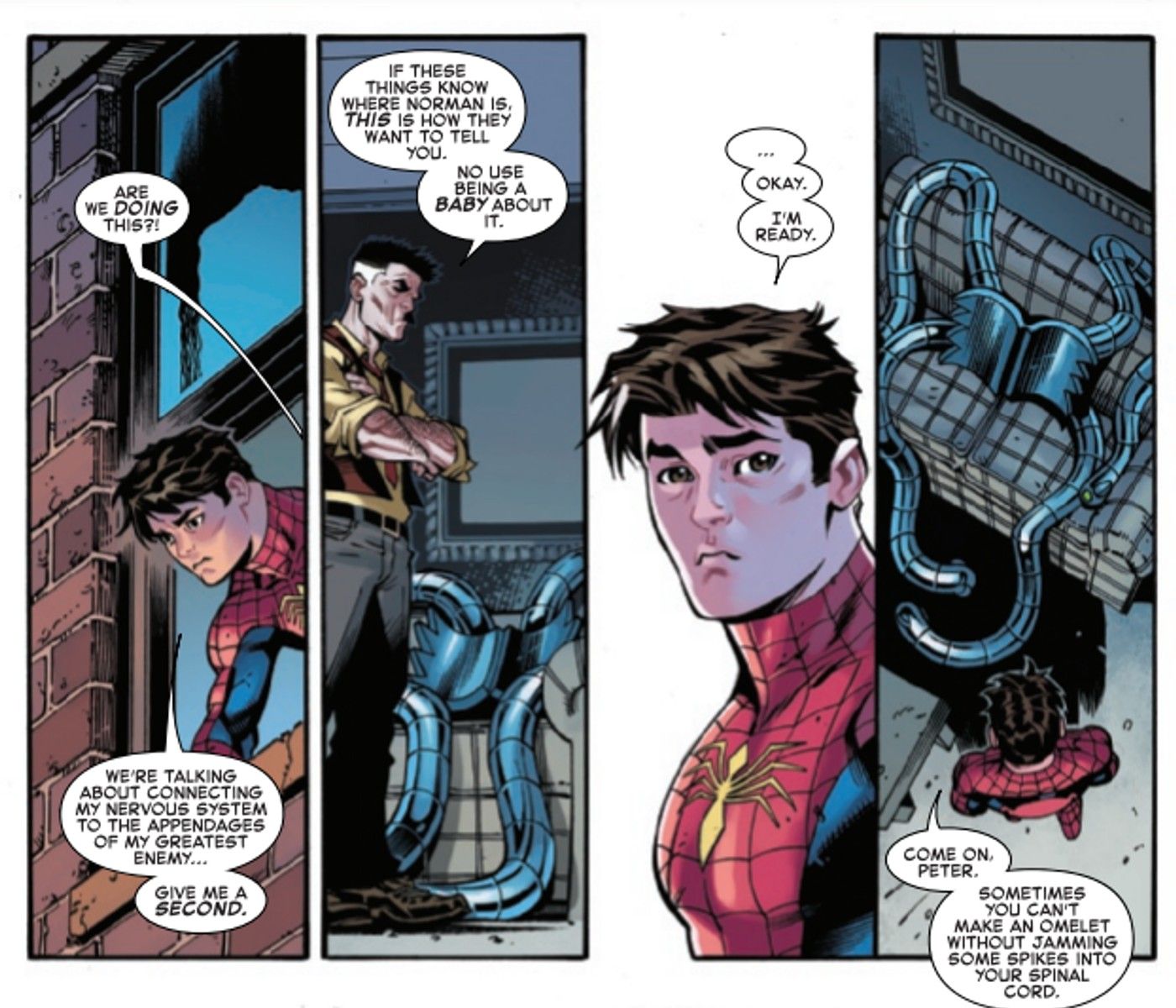 Spider-Man considers attaching himself to Doc Ock&rsquo;s arms