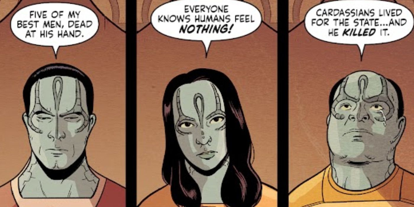 &ldquo;Humans feel nothing&rdquo; Cardassian quote from Star Trek #8