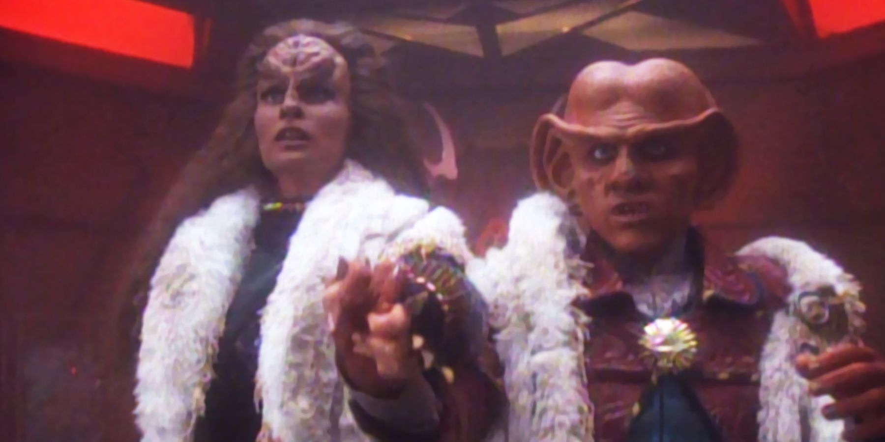 Armin Shimerman as Quark and Mary Kay Adams as Grilka