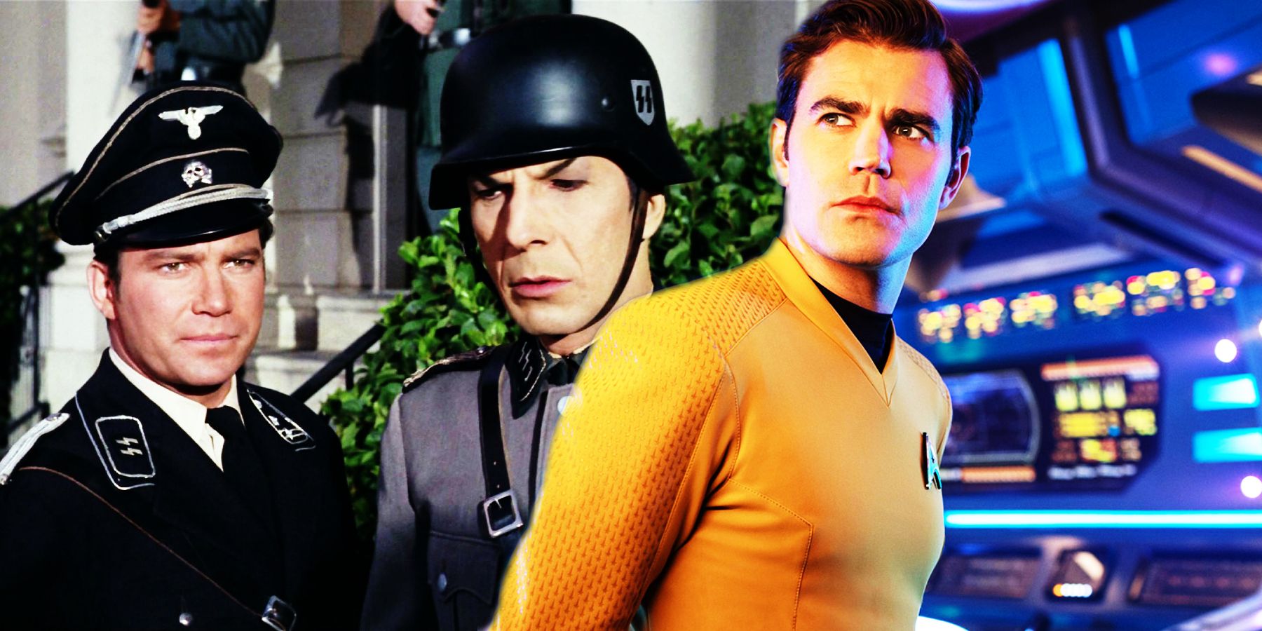 Kirk and Spock disguised as Nazis and Paul Wesley as Kirk