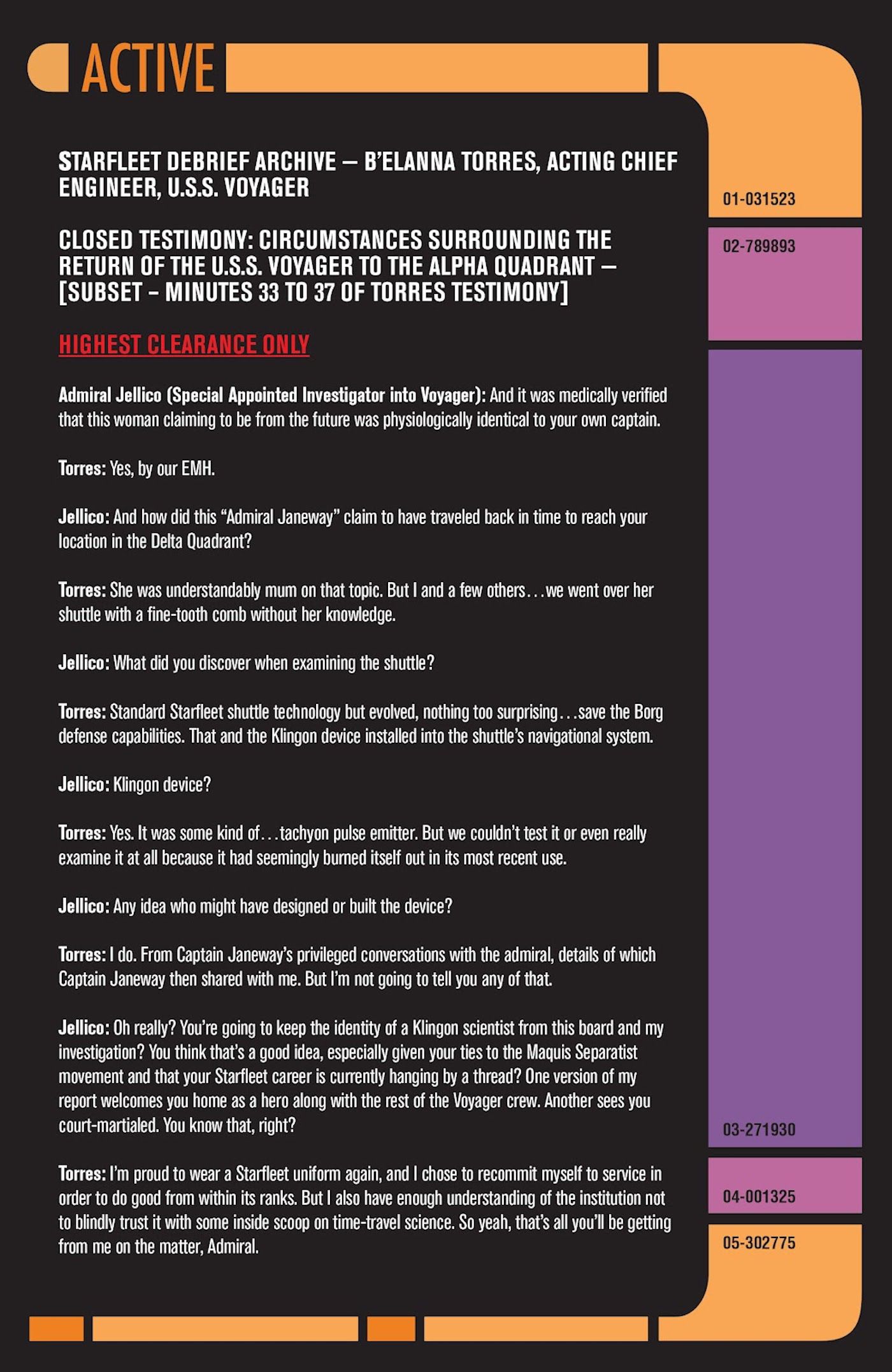 Text page from Star Trek Defiant #4