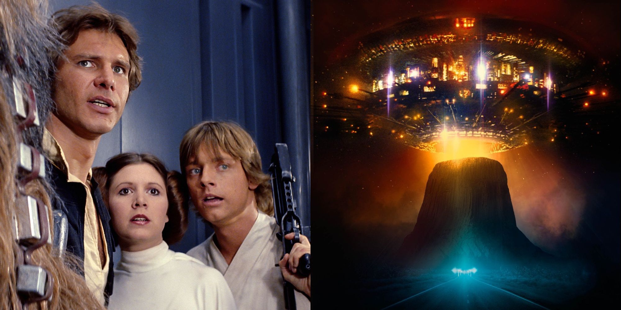 Stills from Star Wars: A New Hope and Close Encounters of the Third Kind