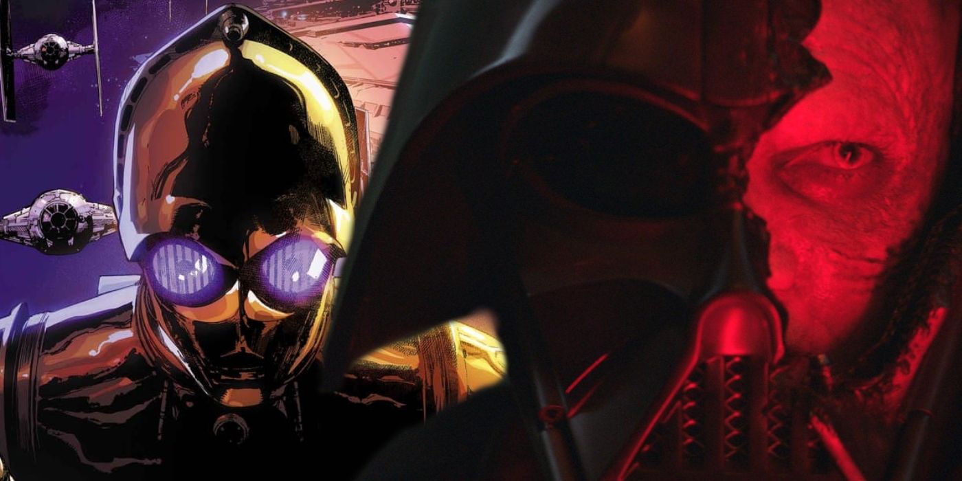 Star Wars: corrupted C-3PO and an injured Darth Vader.