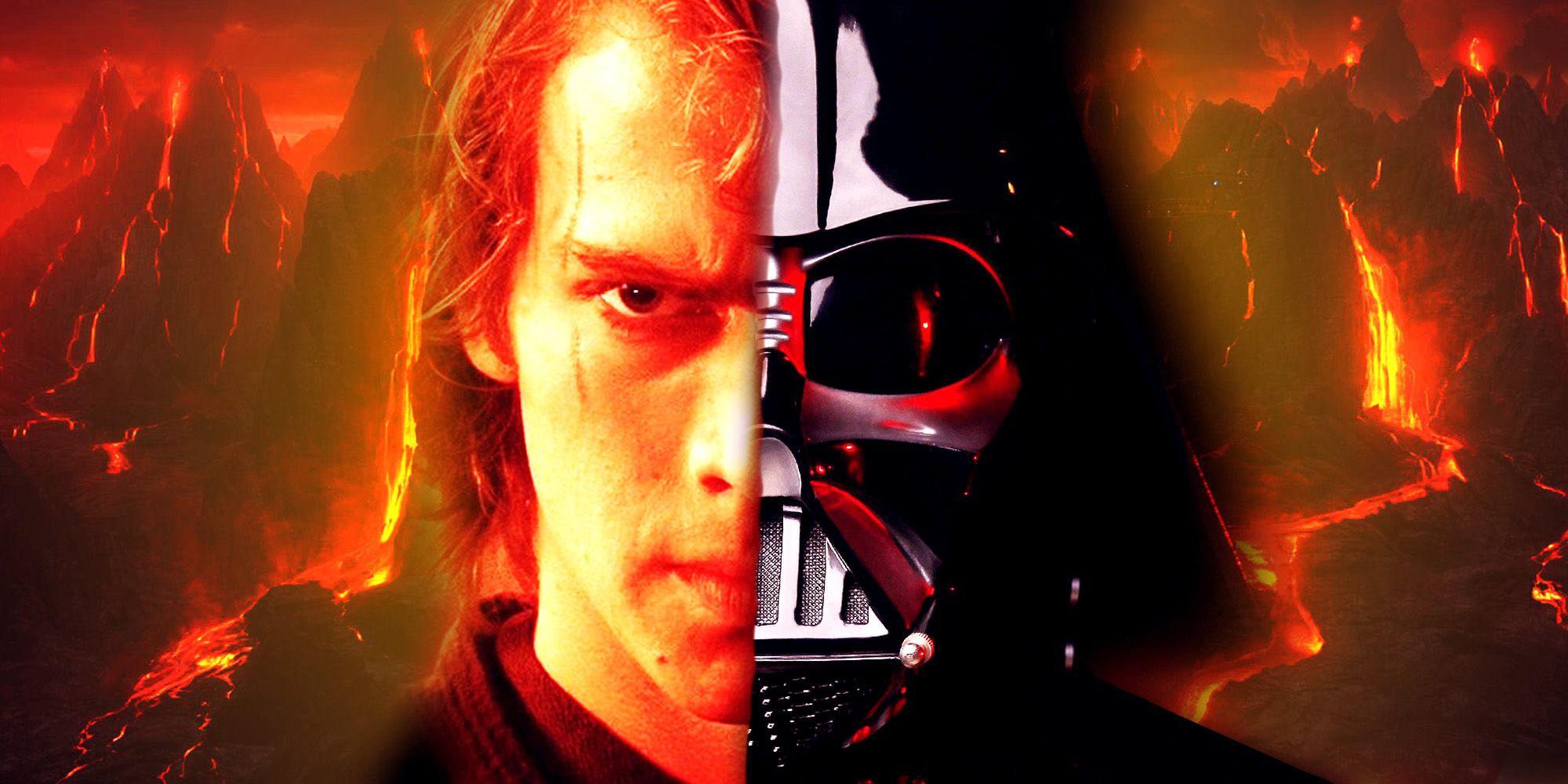 Darth Vader, Anakin, and Mustafar.