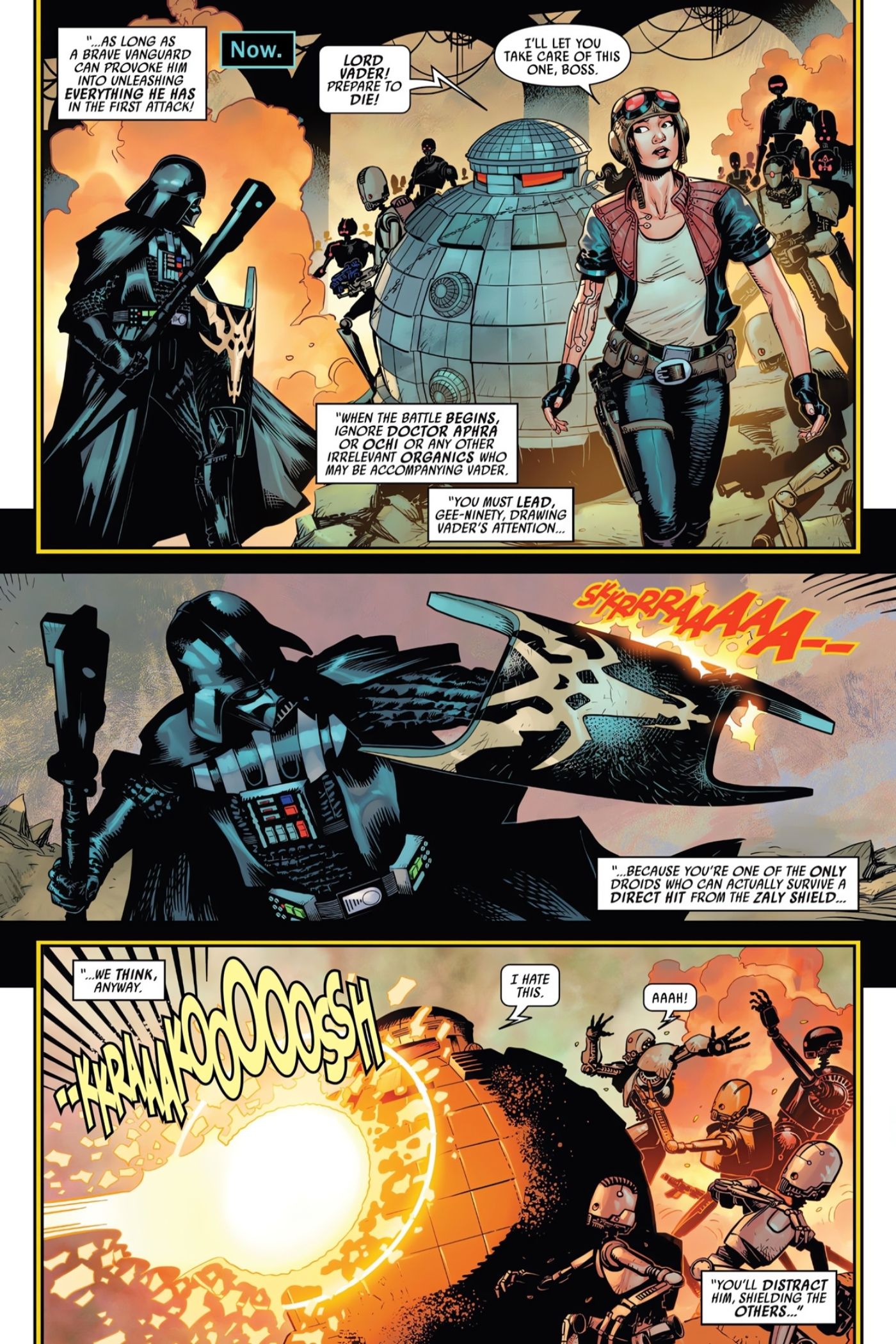 Darth Vader vs a droid army.