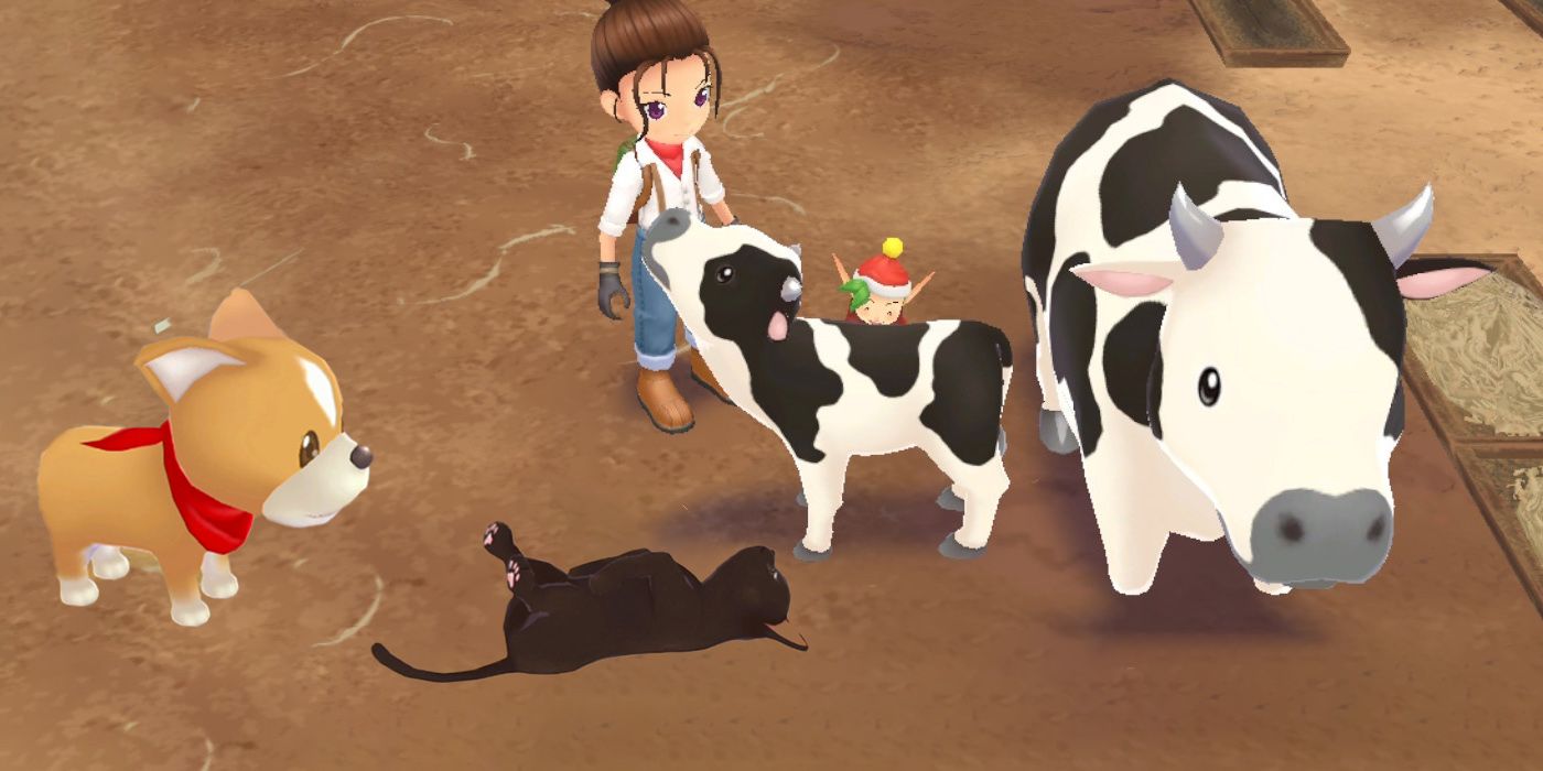 Story of Seasons A Wonderful Life Remake gambar dengan Anjing, Kucing, dan Sapi