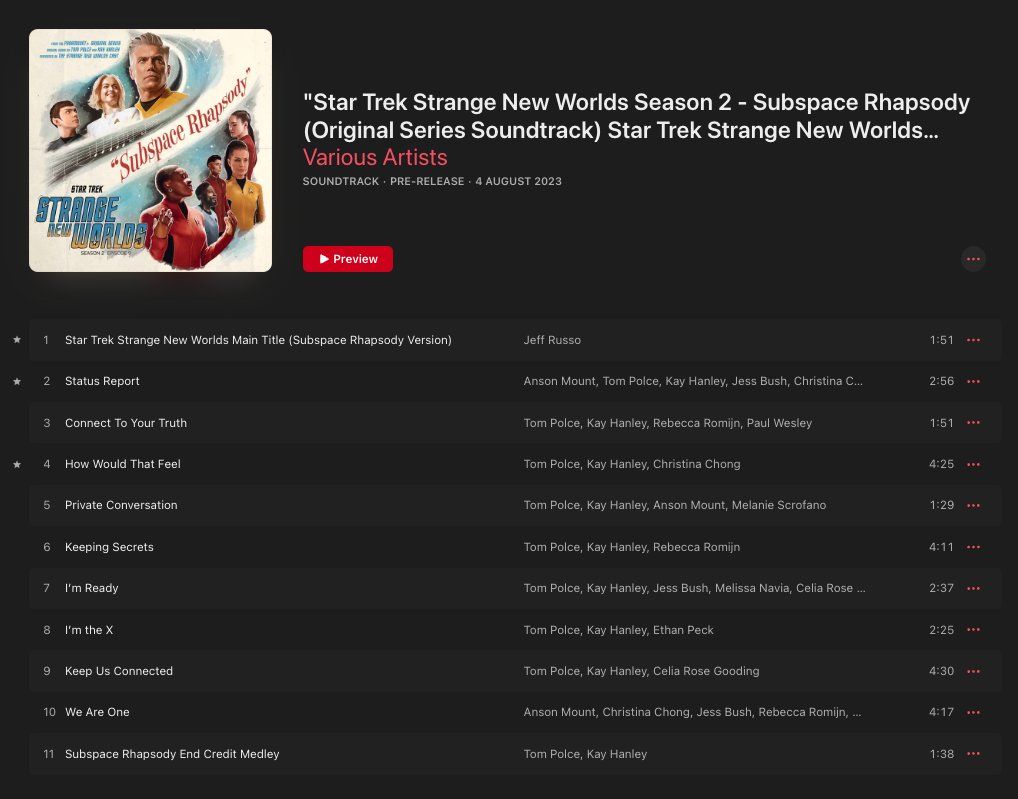 Strange New Worlds Song List