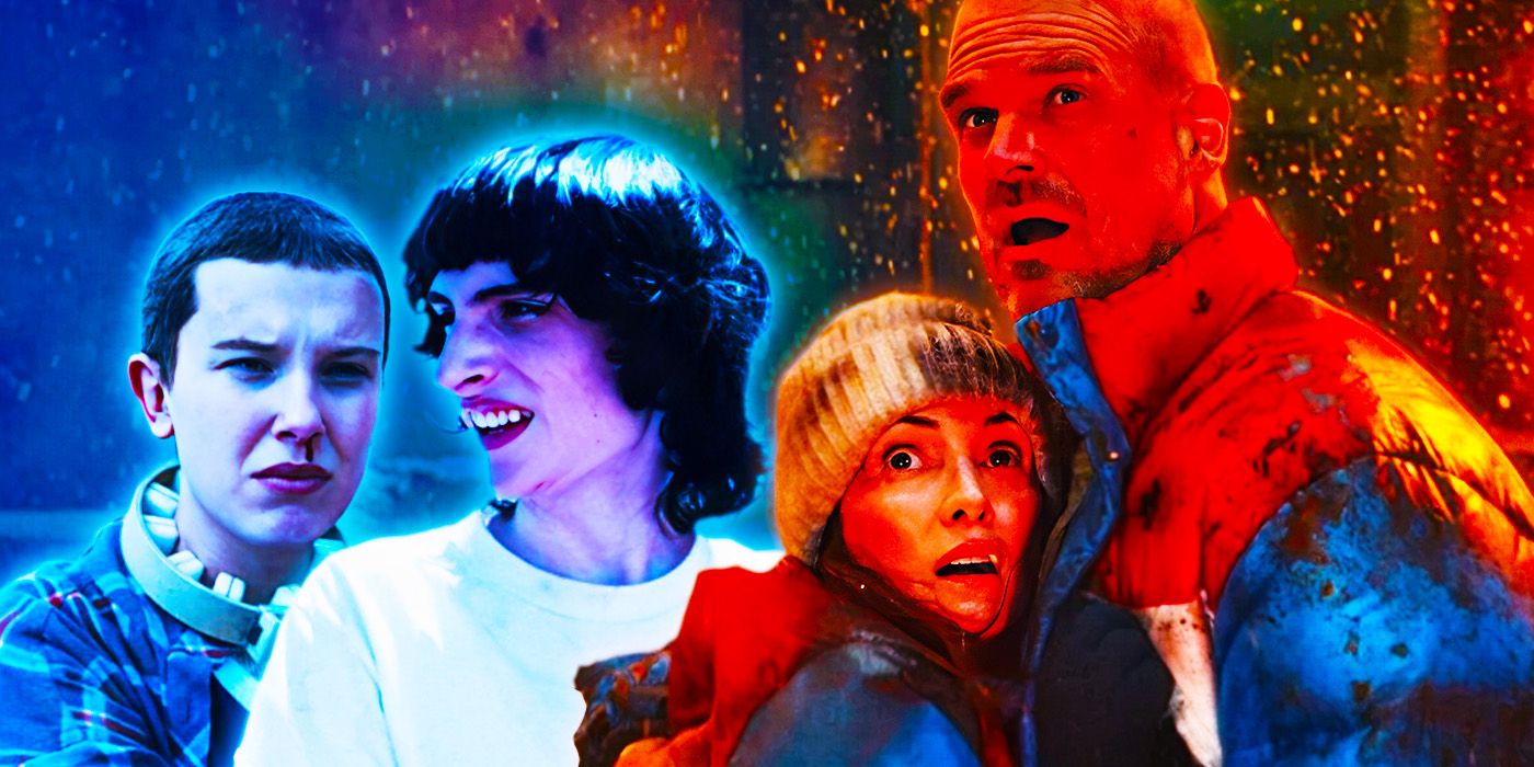 Stranger Things Mike and Eleven and Joyce and Hopper