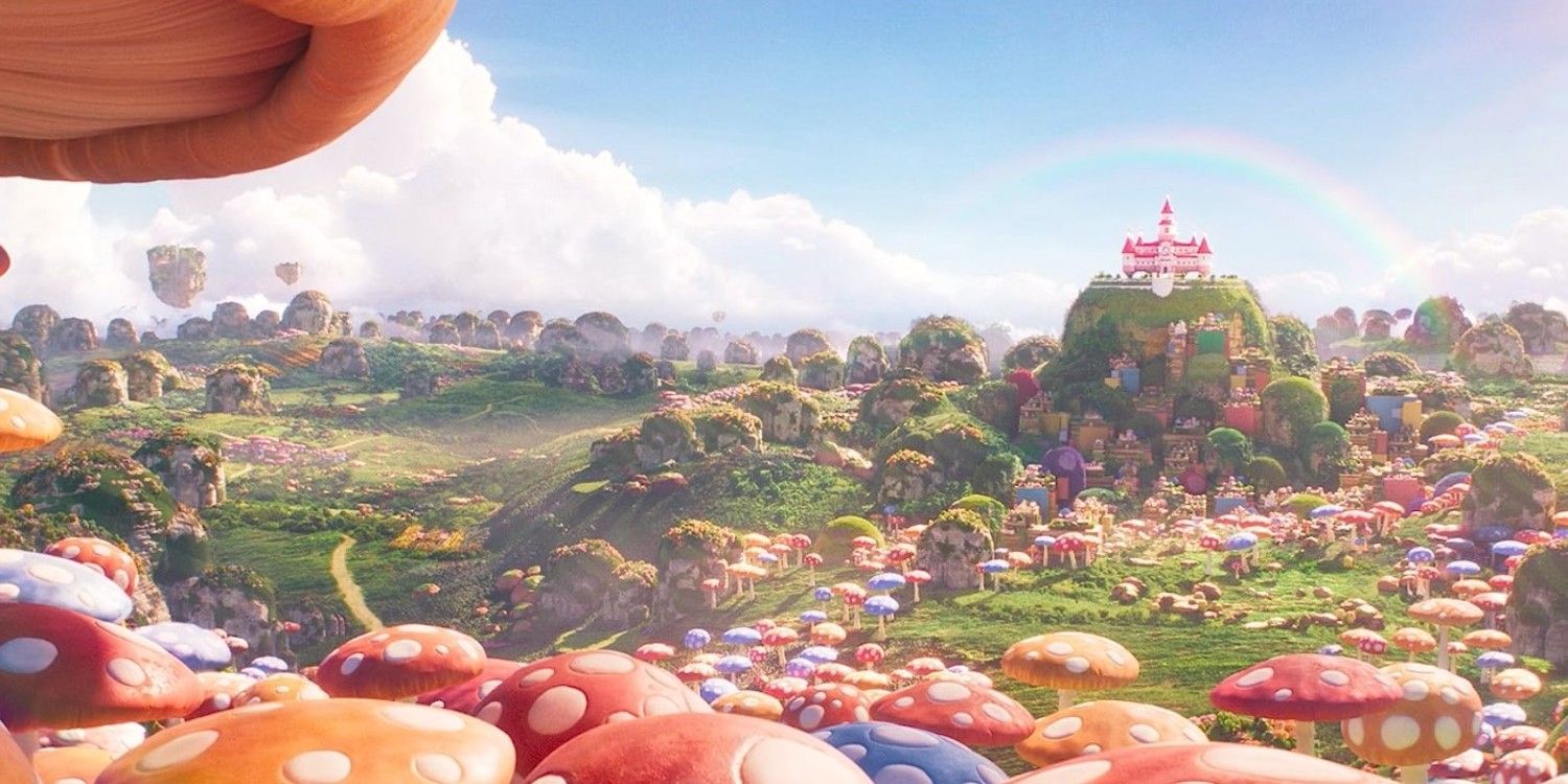 Mushroom Kingdom in Super Mario Bros Movie