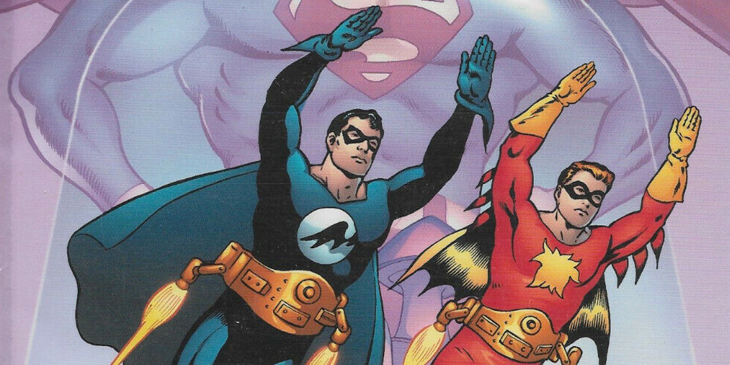 Superman Jimmy Olsen as Nightwing and Flamebird
