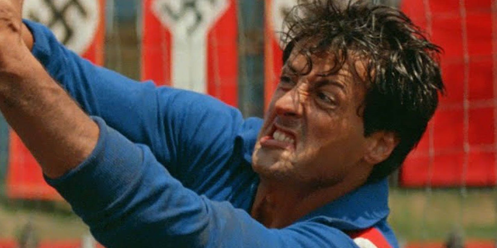 Sylvester Stallone on the pitch in Escape to Victory.