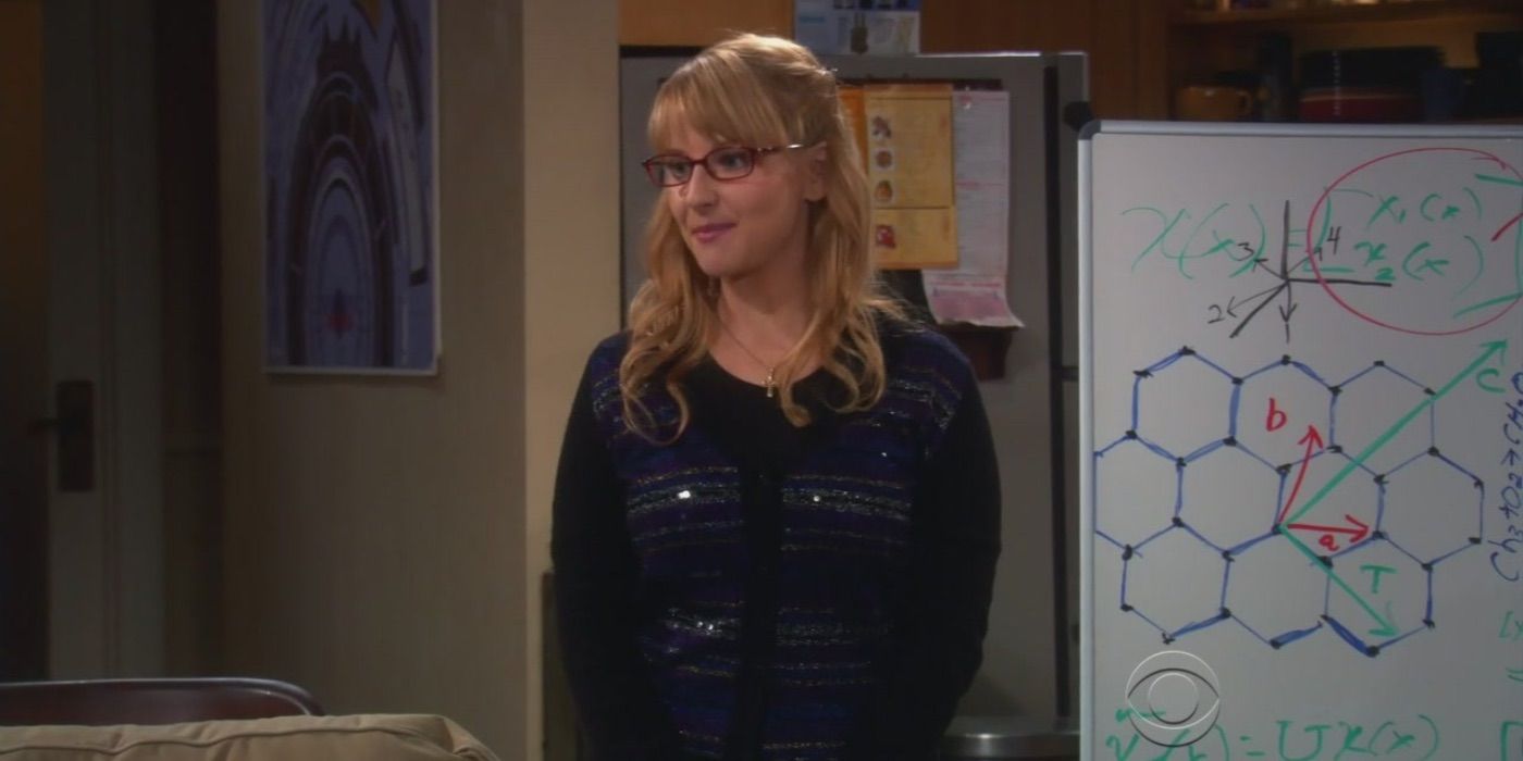 Bernadette talks to the gang in the Big Bang Theory 