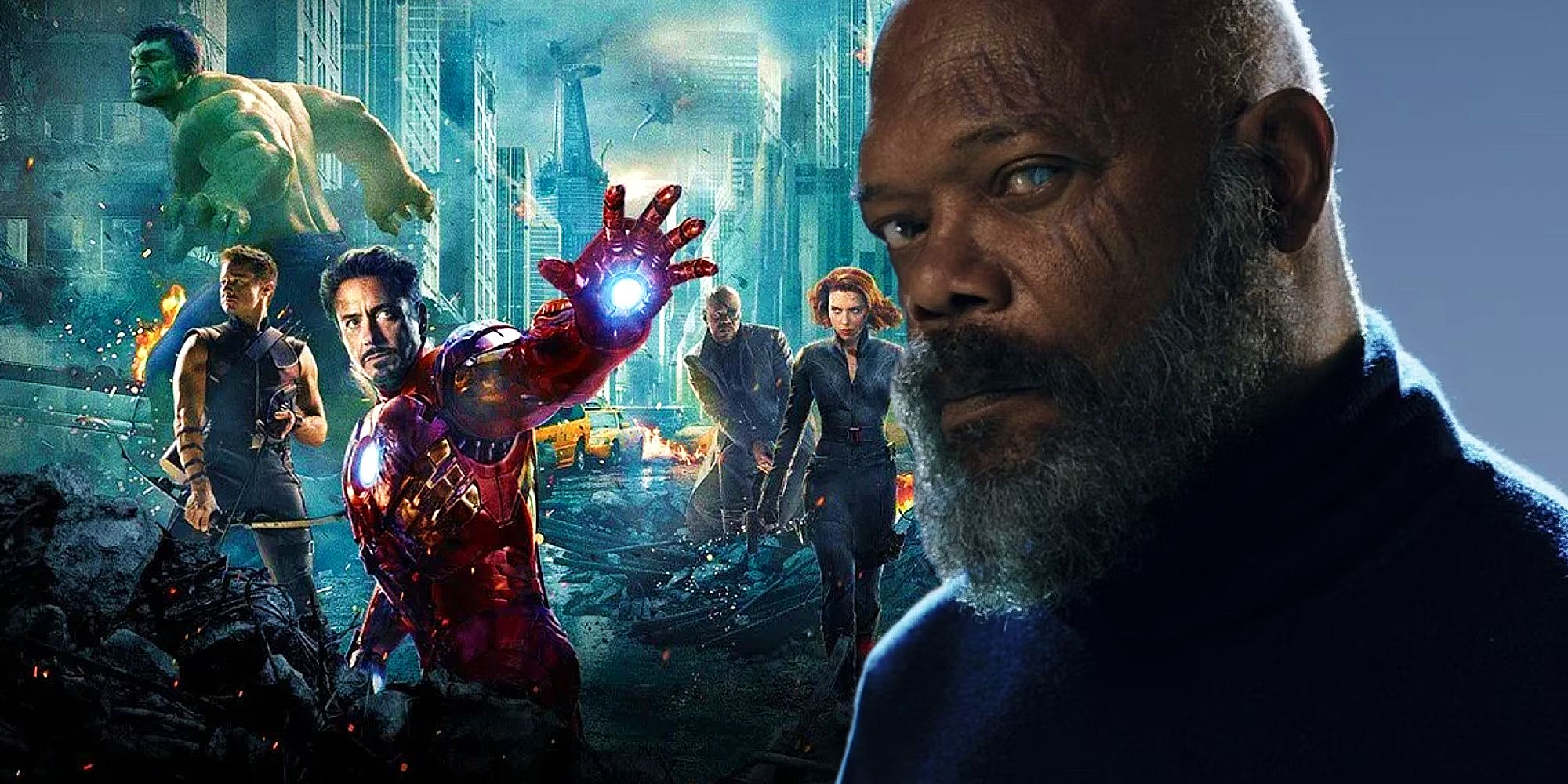 The Avengers and Nick Fury from Secret Invasion